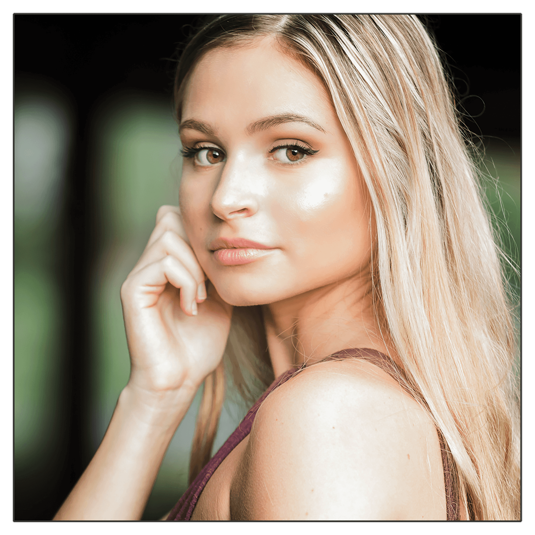 8" x 8" ChromaLuxe Wood Photo Panel with Black Bevel Edge