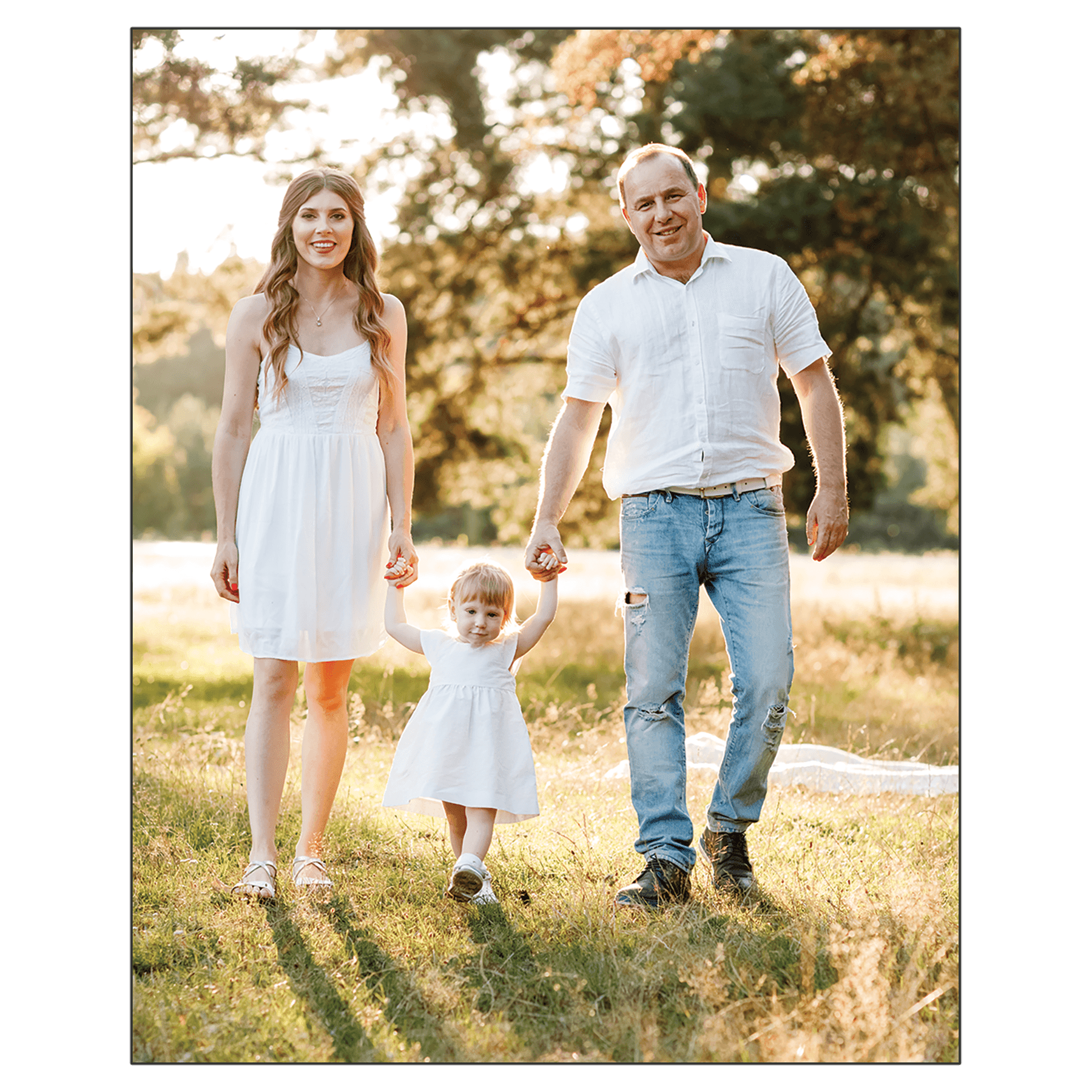 16" x 20" ChromaLuxe Wood Photo Panel with Black Bevel Edge