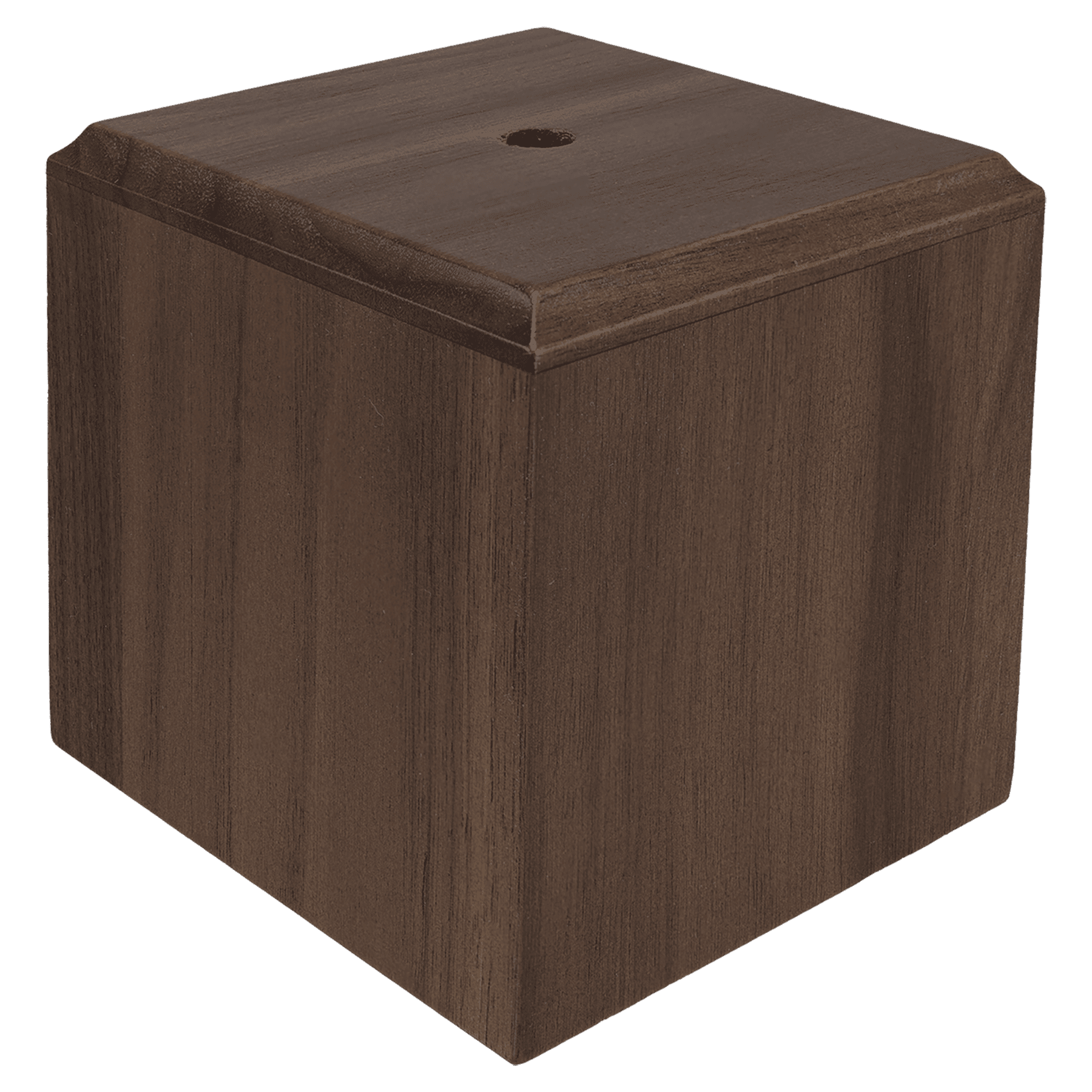 4" x 4" - Walnut Centerhole Countersunk Trophy Base