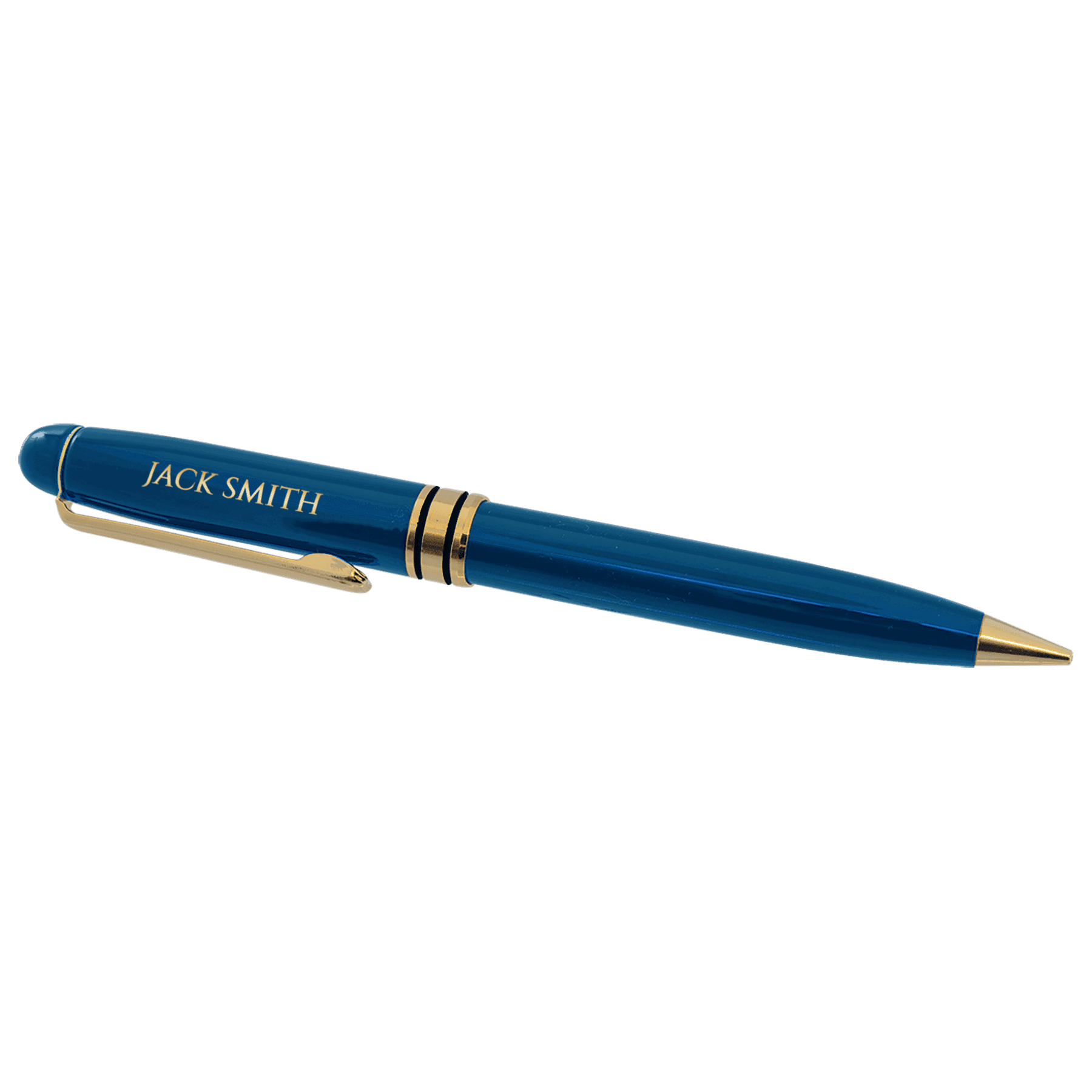 5 1/4" Blue Brass Pen