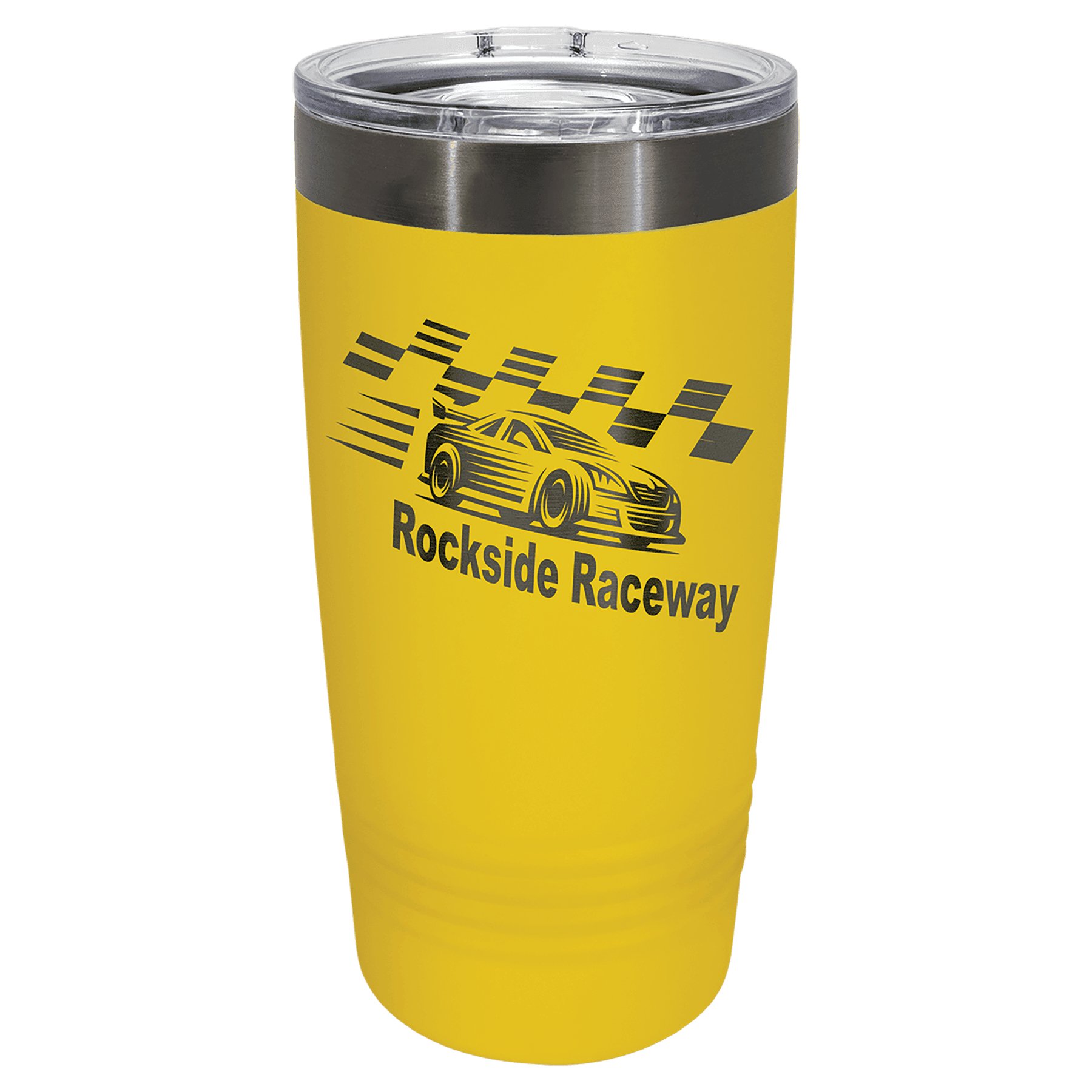 Polar Camel 20 oz. Yellow/Ghost Black ION-Plated Ringneck Tumbler with Slider Lid