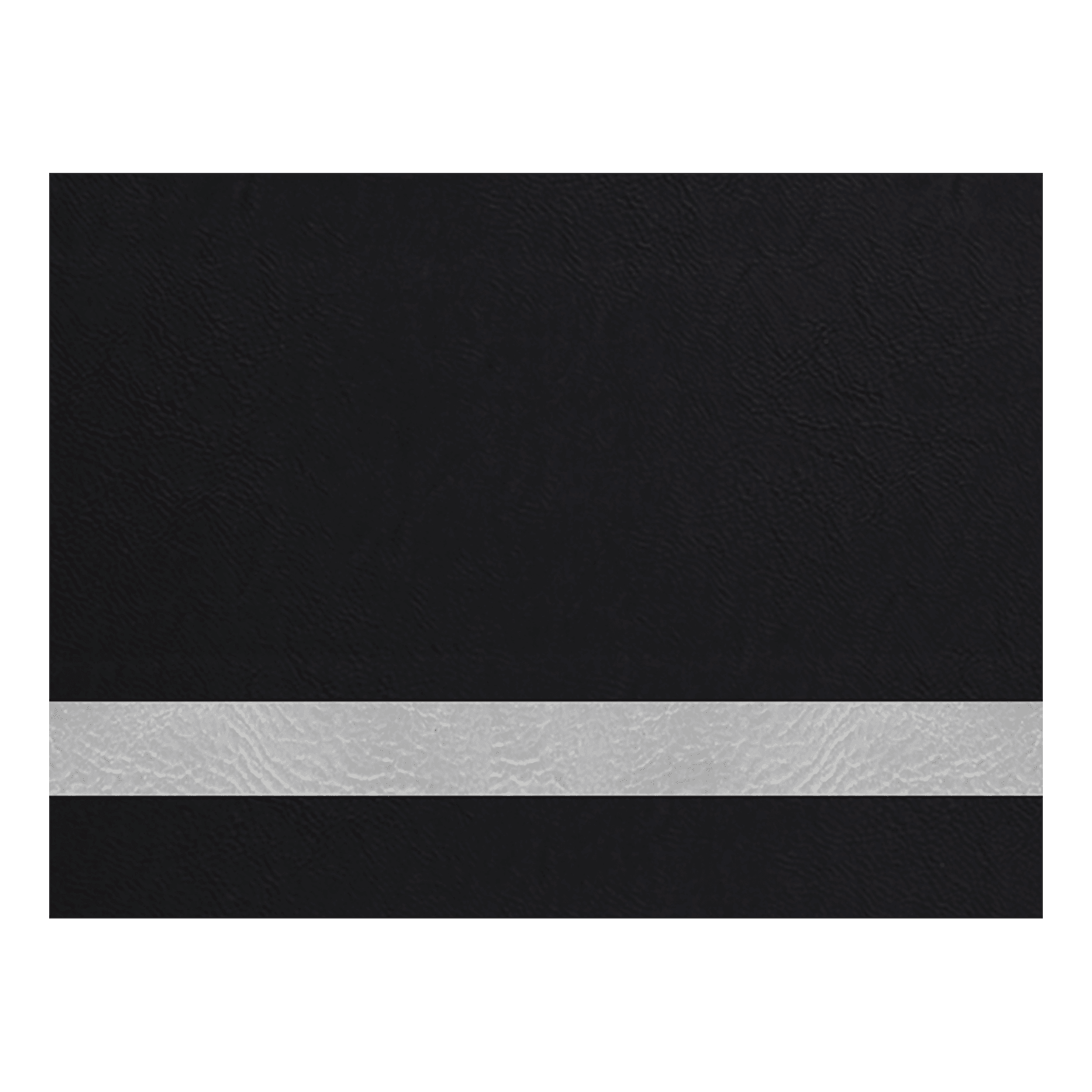 12" x 24" Black/Silver Premier Laserable Leatherette Sheet Stock with Kota Pro Adhesive