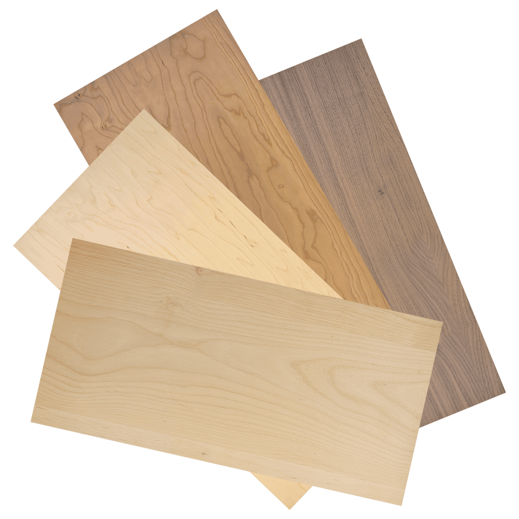 11 3/4" x 23 3/4" x 1/4" 3 Layer Laserable Wood Sheet Stock Sample Set