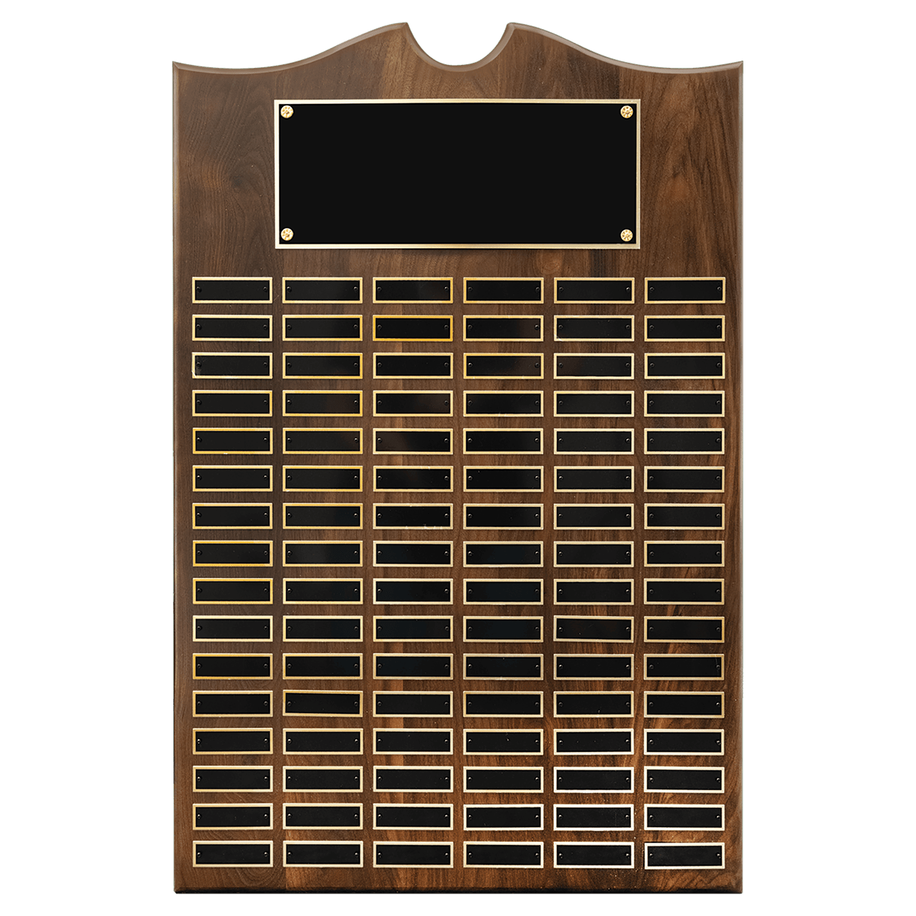 20" x 30" American Walnut Roster Plaque w/96 Plates