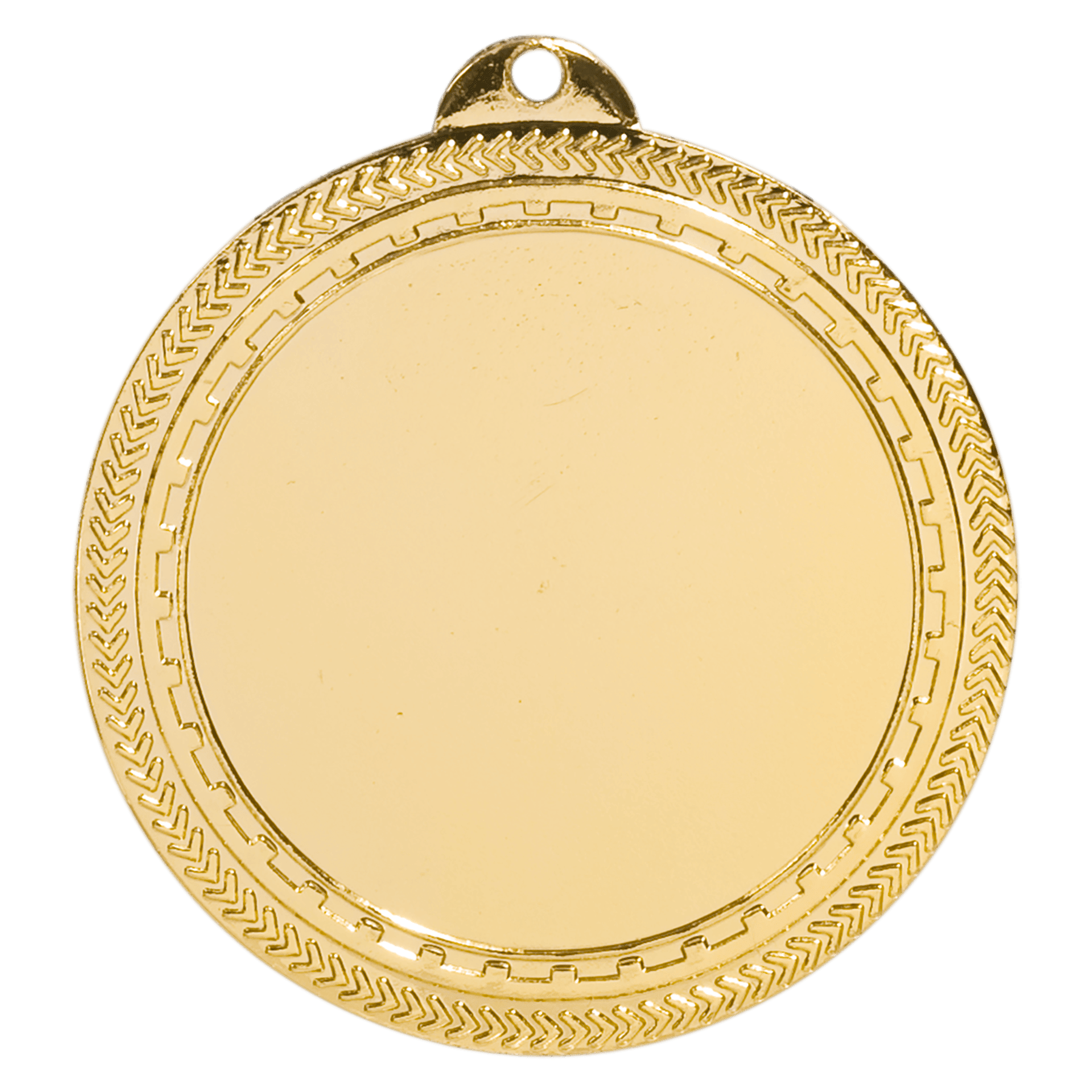 2 3/4" Bright Gold 2" Insert Holder Laserable BriteLazer Medal