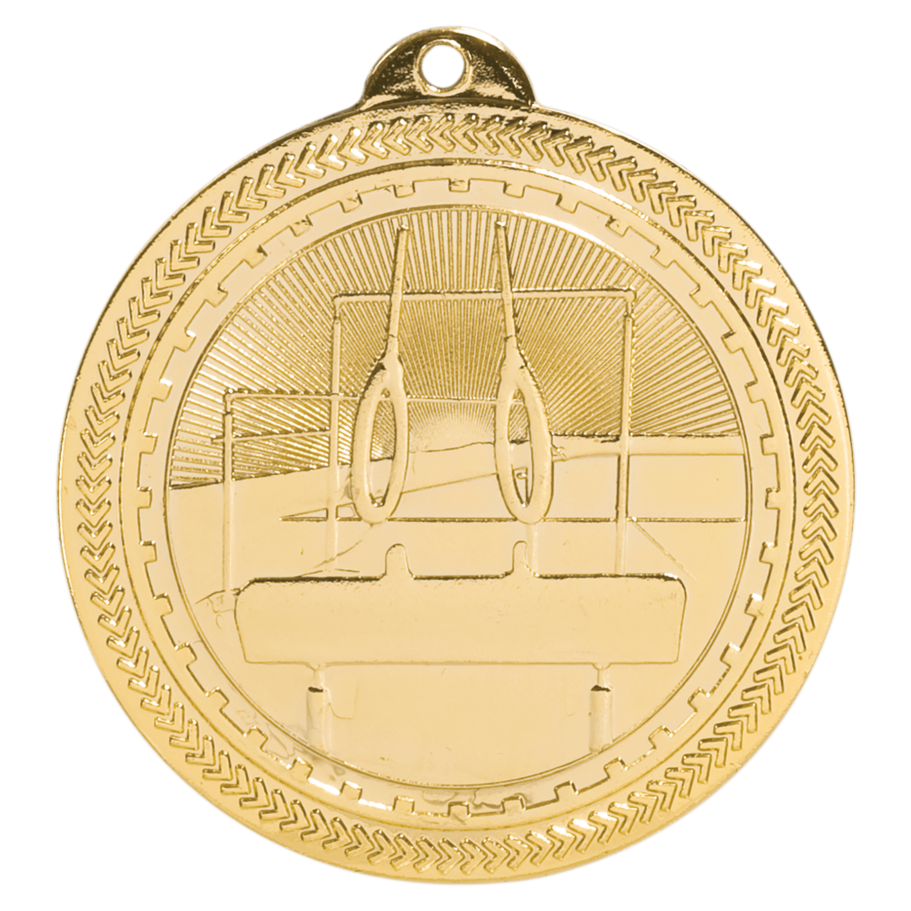 2" Bright Gold Gymnastics Laserable BriteLazer Medal