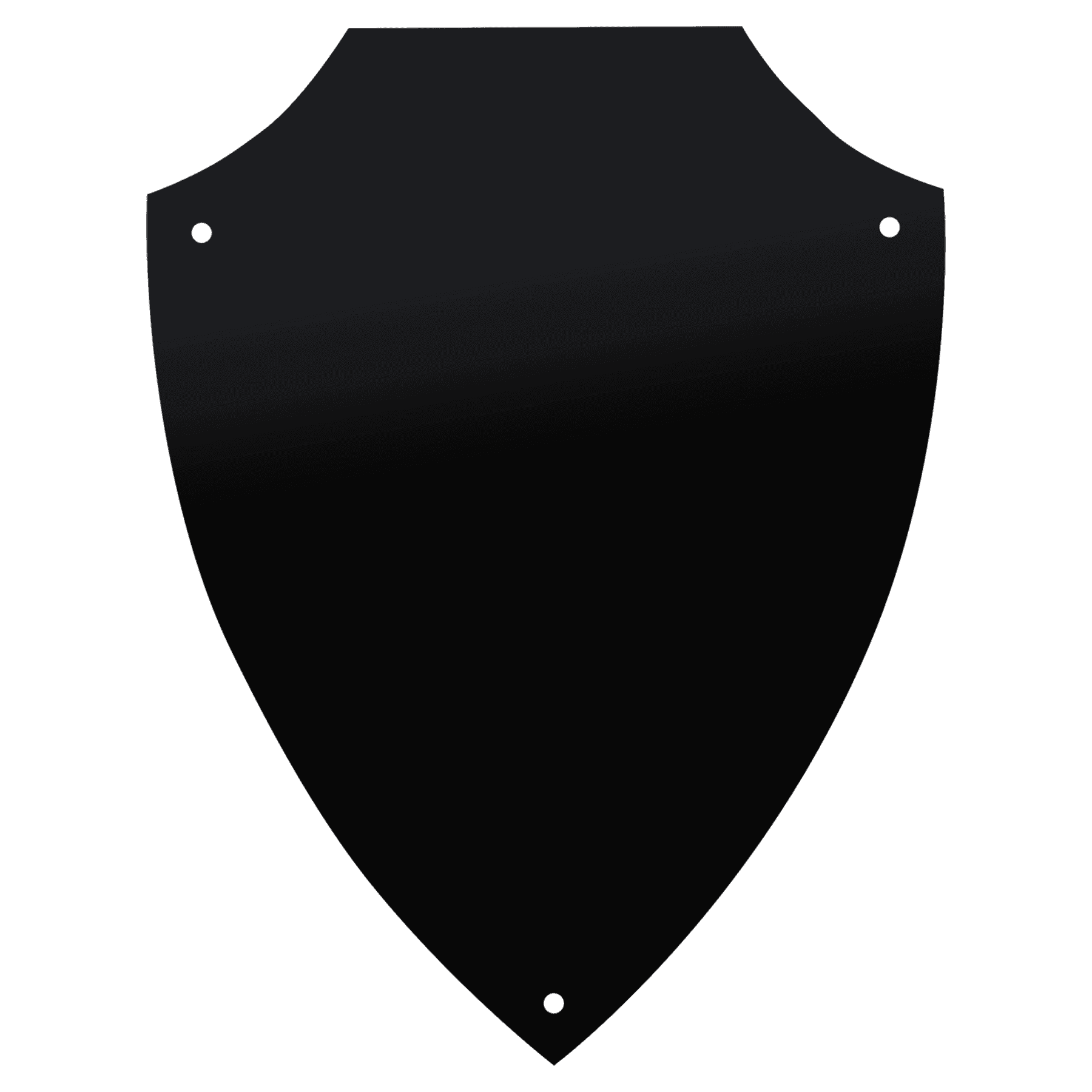 5 1/4" x 6 1/2" Black Shield Laserable Brass Plate with Four Holes