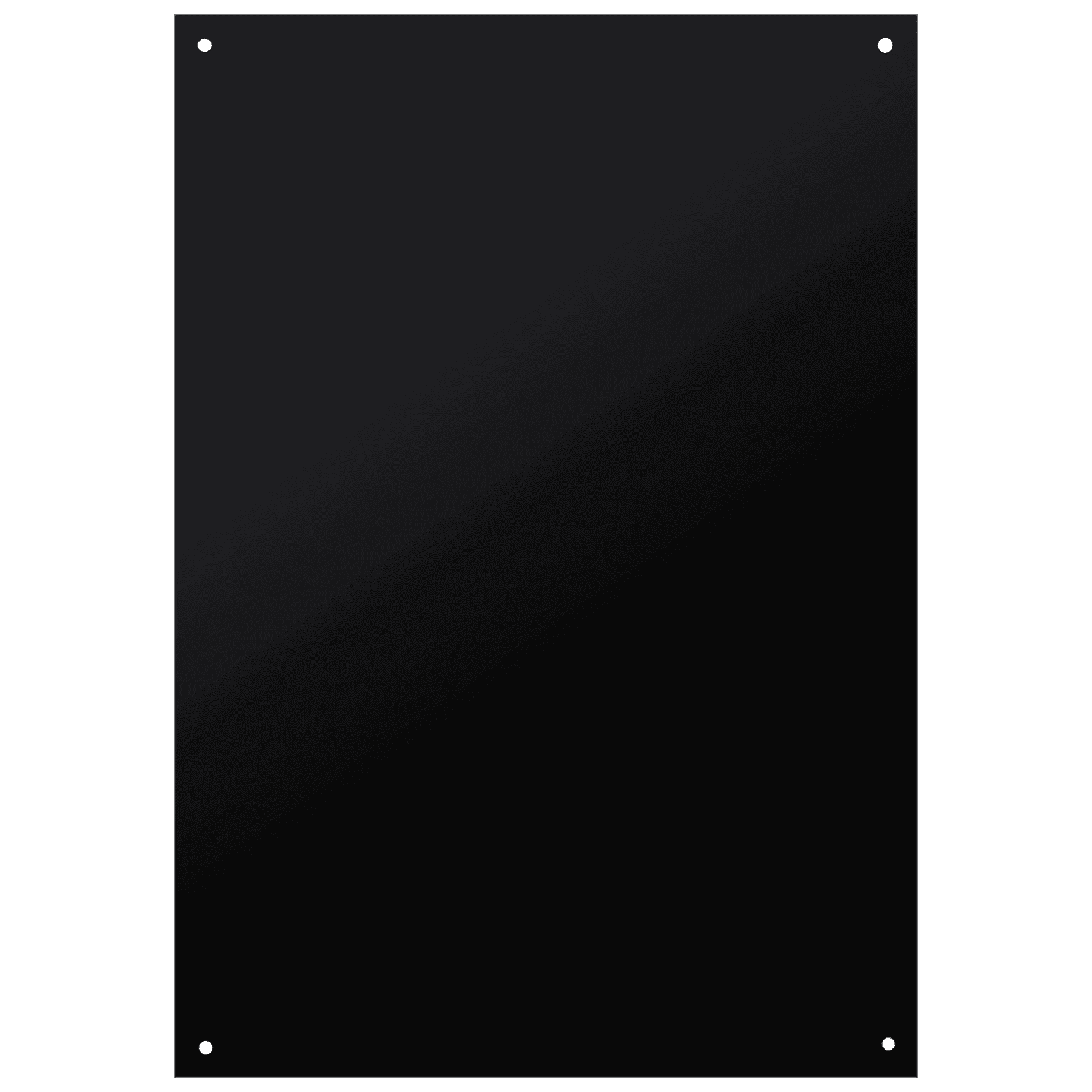 5 1/2" x 7 9/16" Black Brass Plate with Four Holes