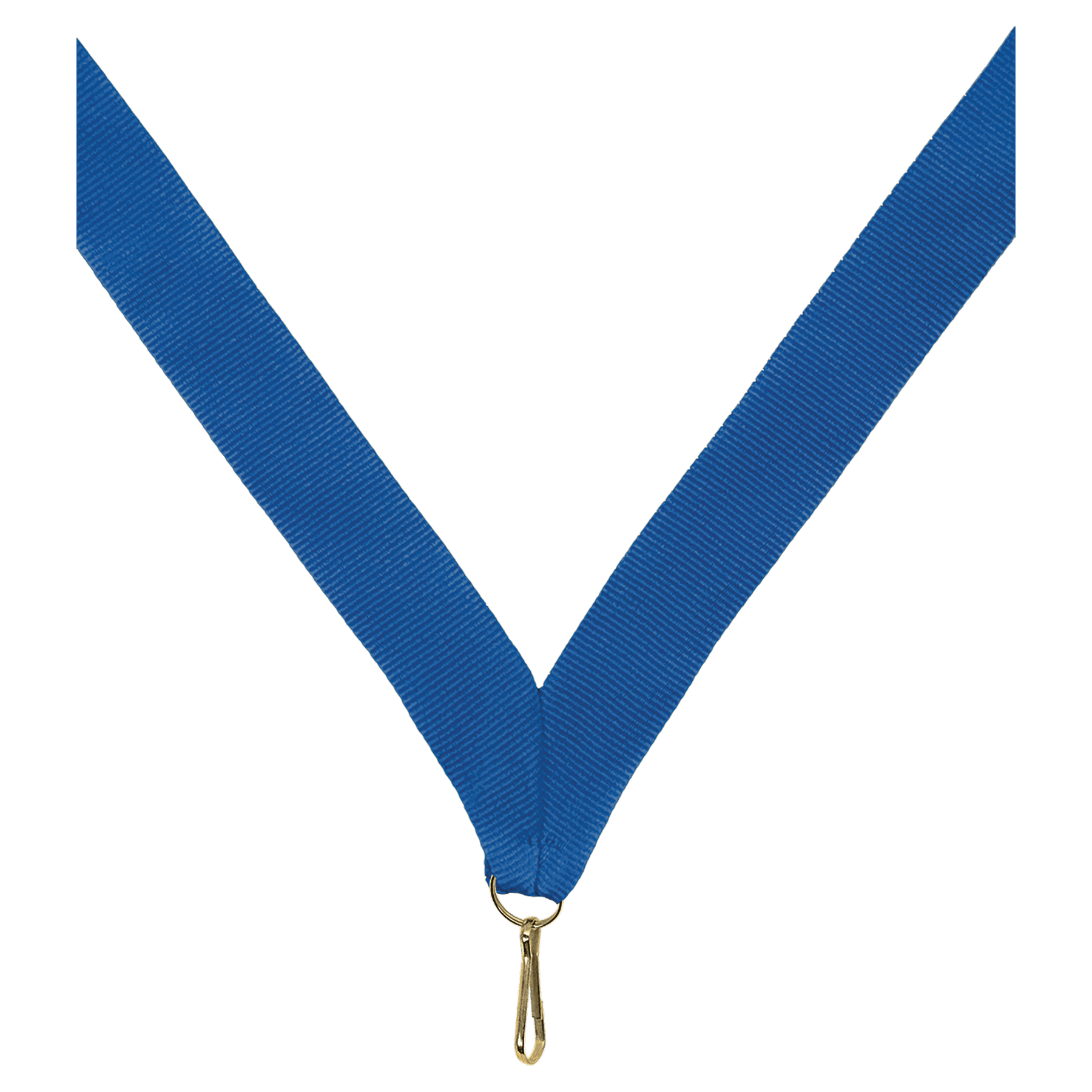 7/8" Blue Neck Ribbon with Snap Clip