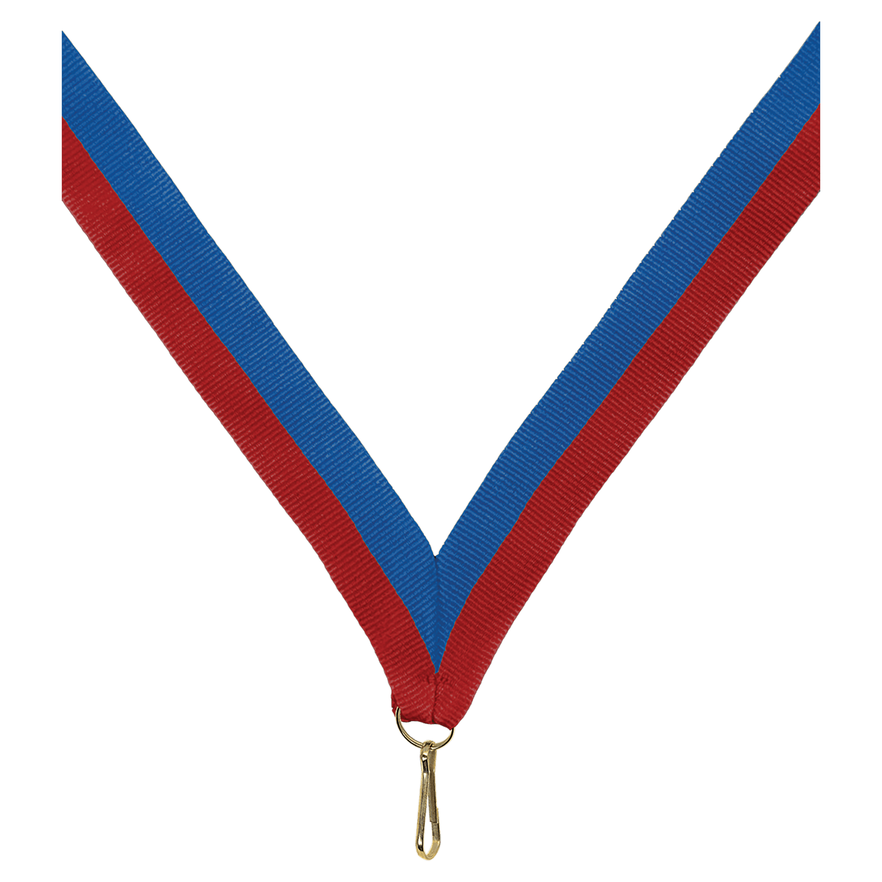 7/8" Red/Blue Neck Ribbon with Snap Clip