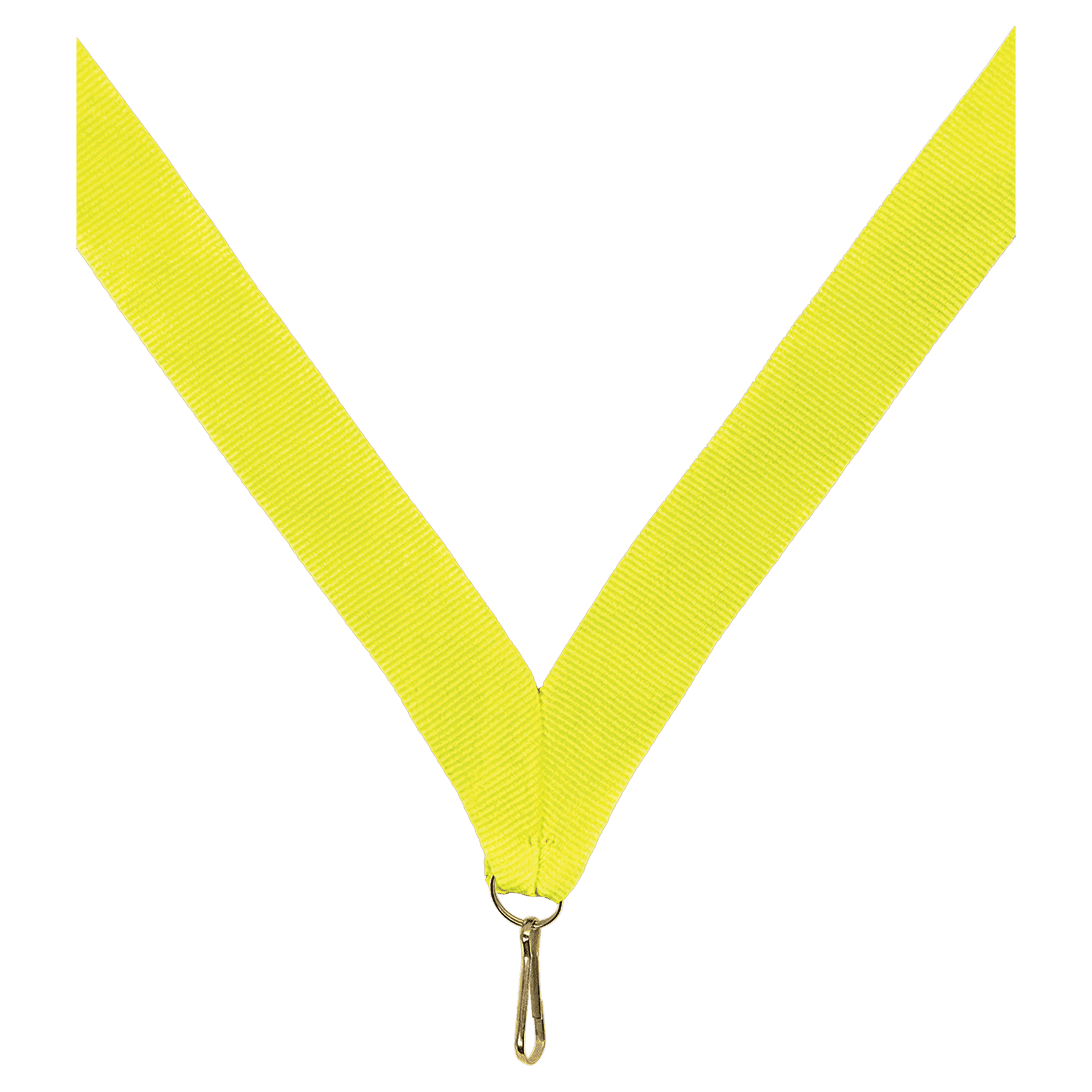 7/8" Neon Yellow Neck Ribbon with Snap Clip