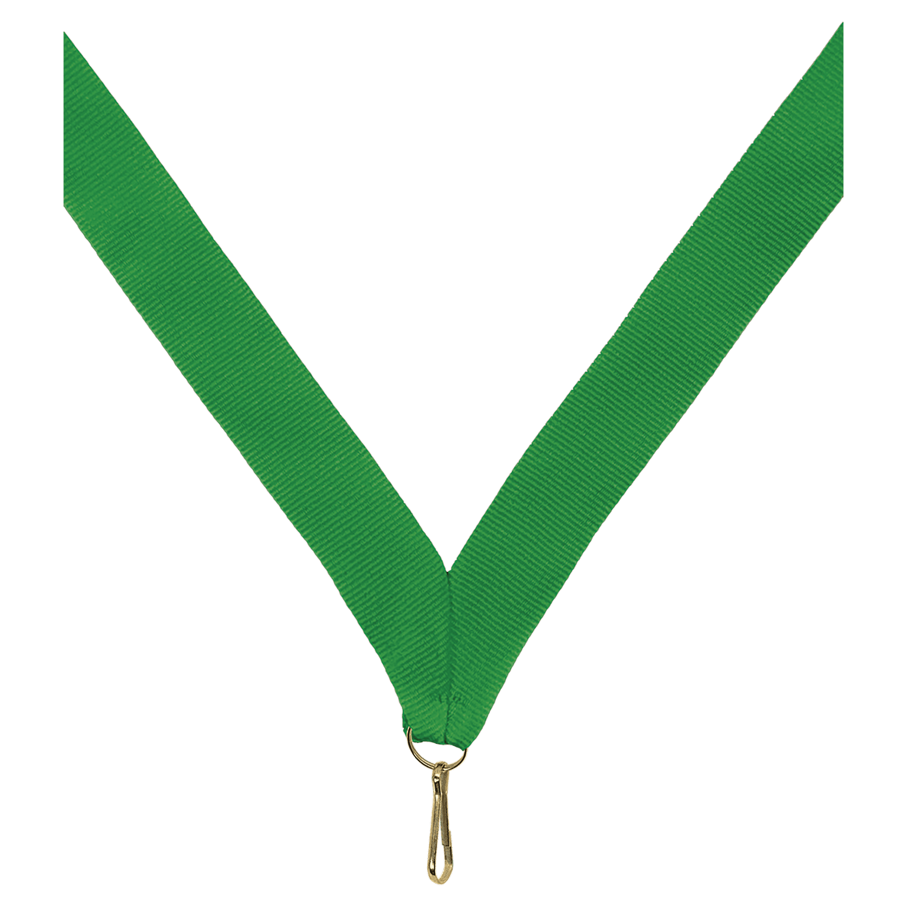 7/8" Green Neck Ribbon with Snap Clip