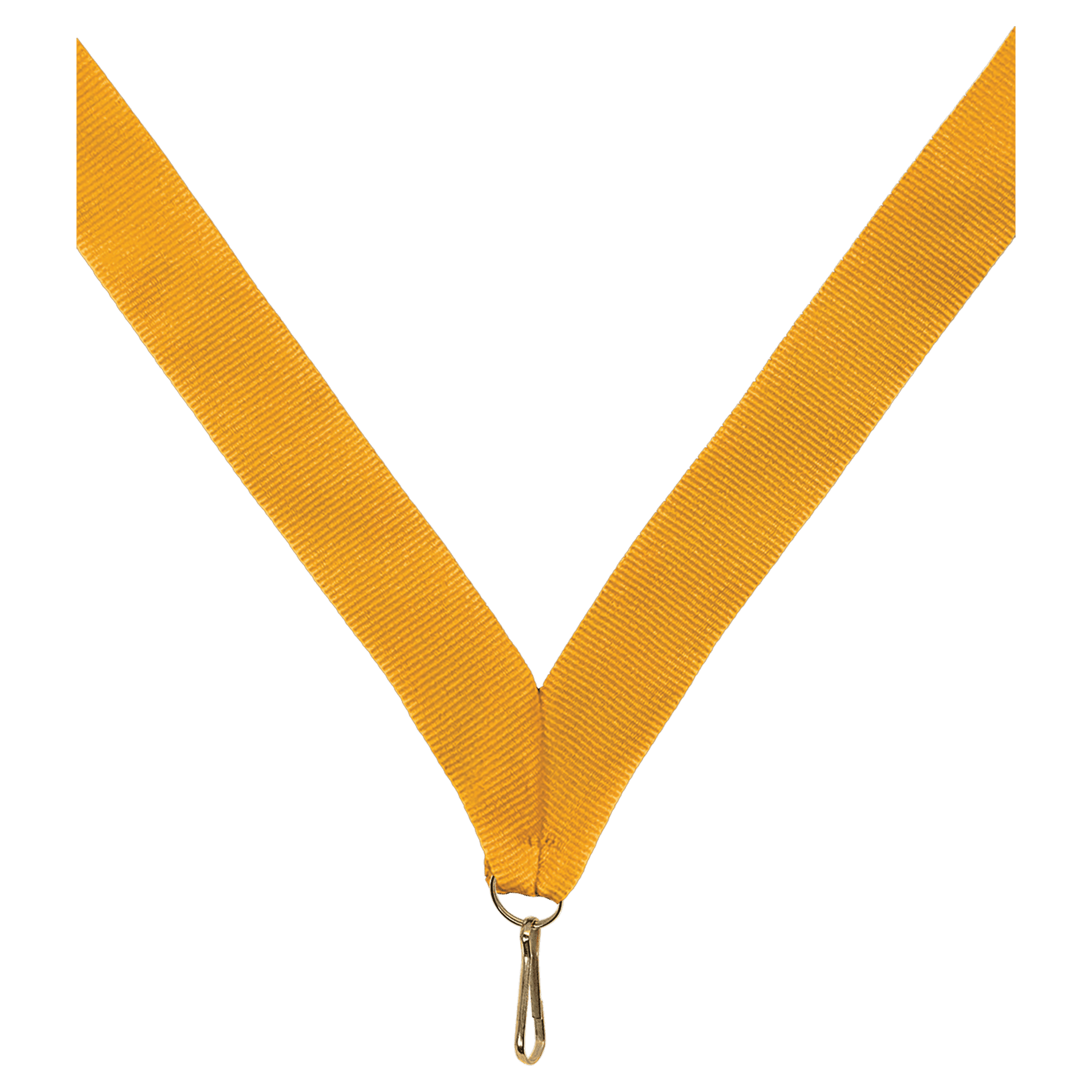 7/8" Gold Neck Ribbon with Snap Clip