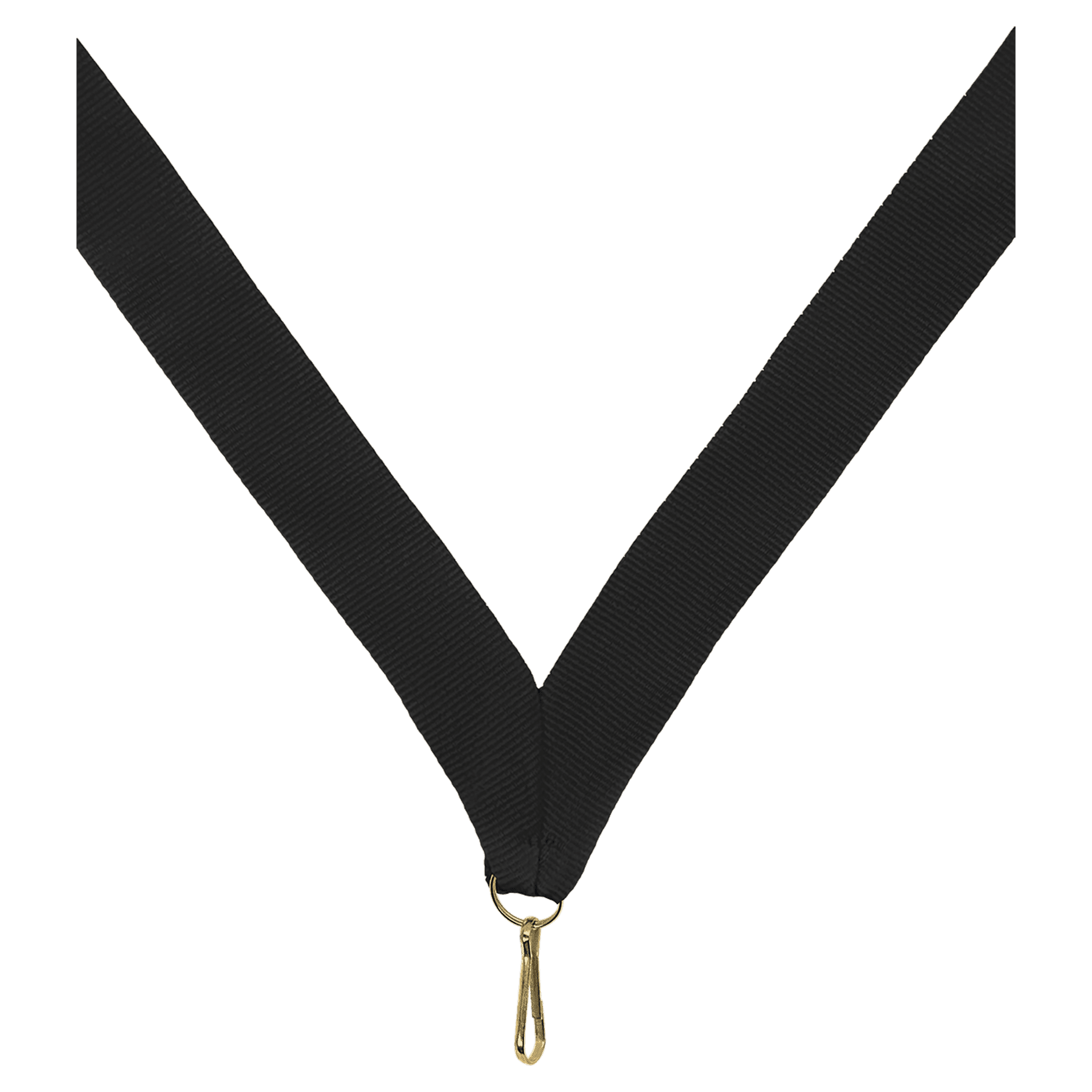 7/8" Black Neck Ribbon with Snap Clip