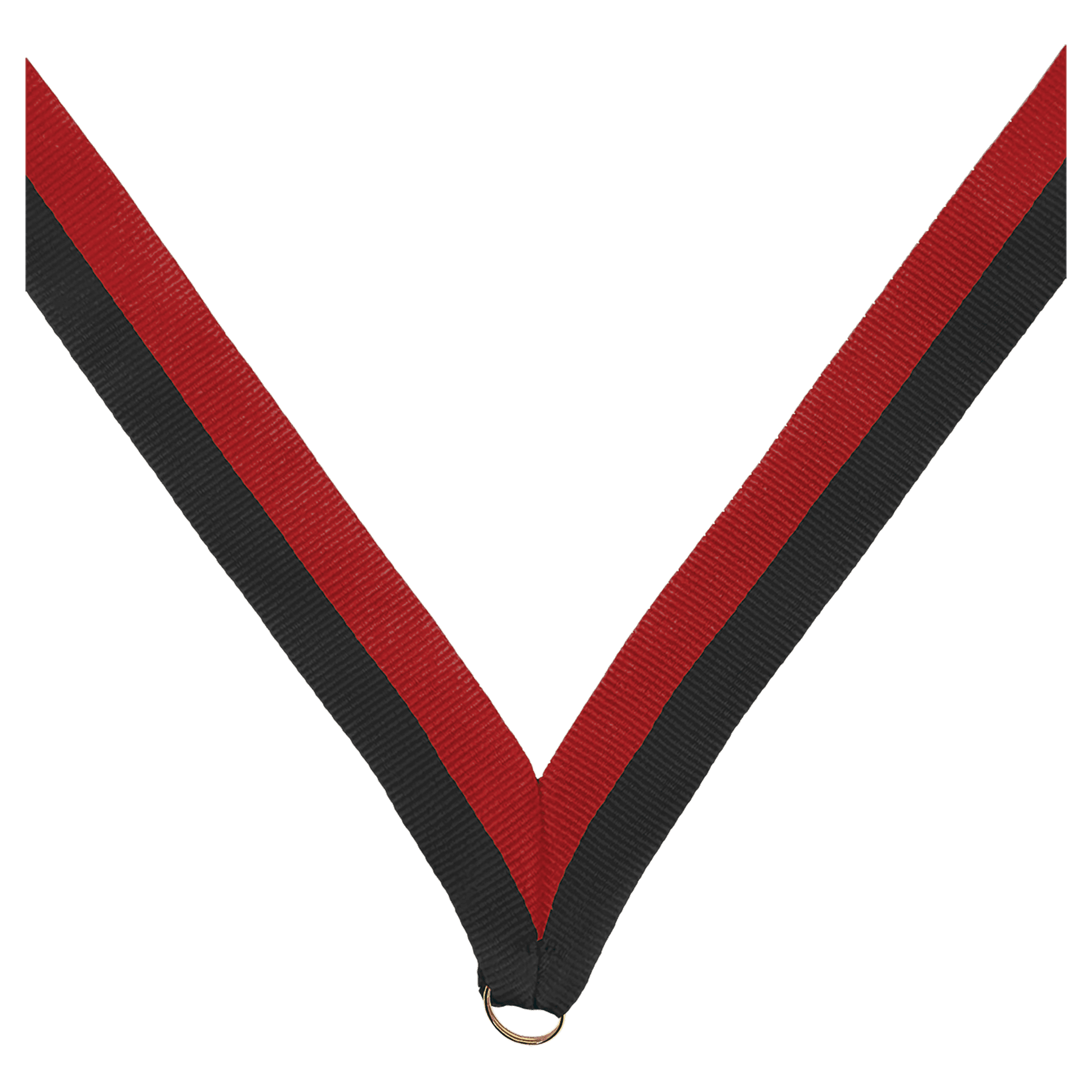 7/8" Black/Red Neck Ribbon without Snap Clip