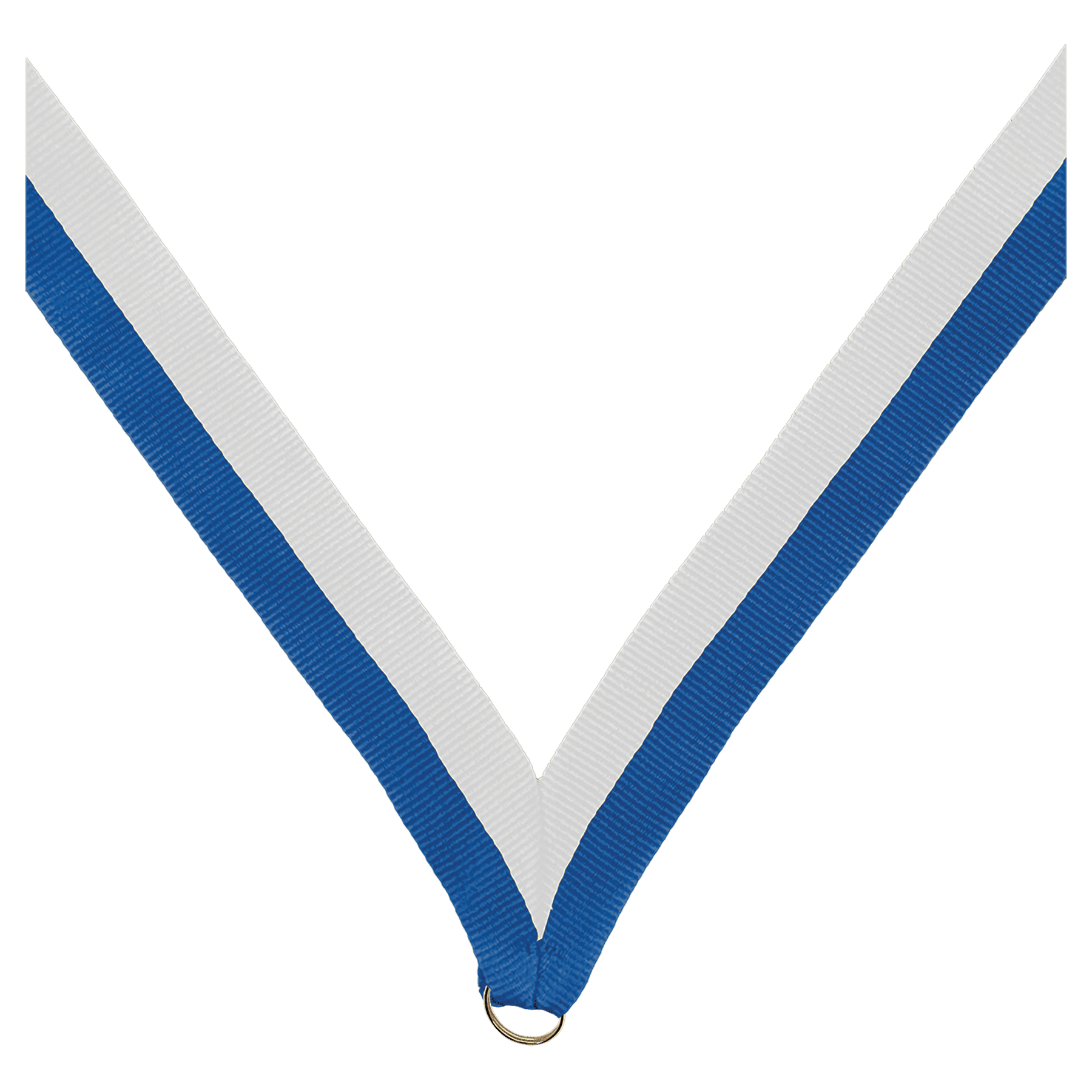 7/8" Blue/White Neck Ribbon without Snap Clip