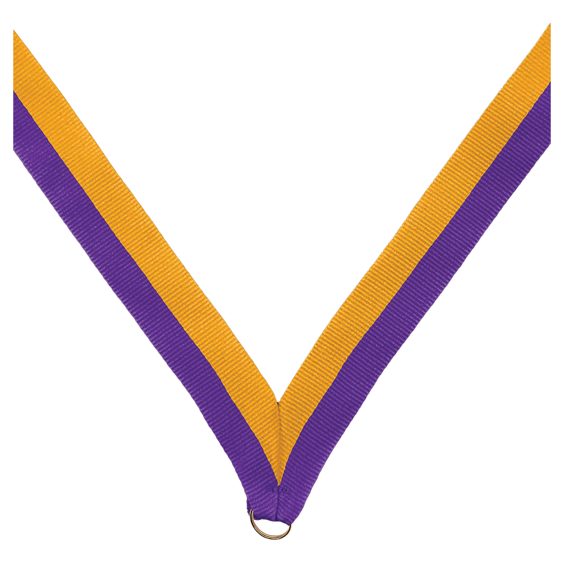 7/8" Purple/Gold Neck Ribbon without Snap Clip