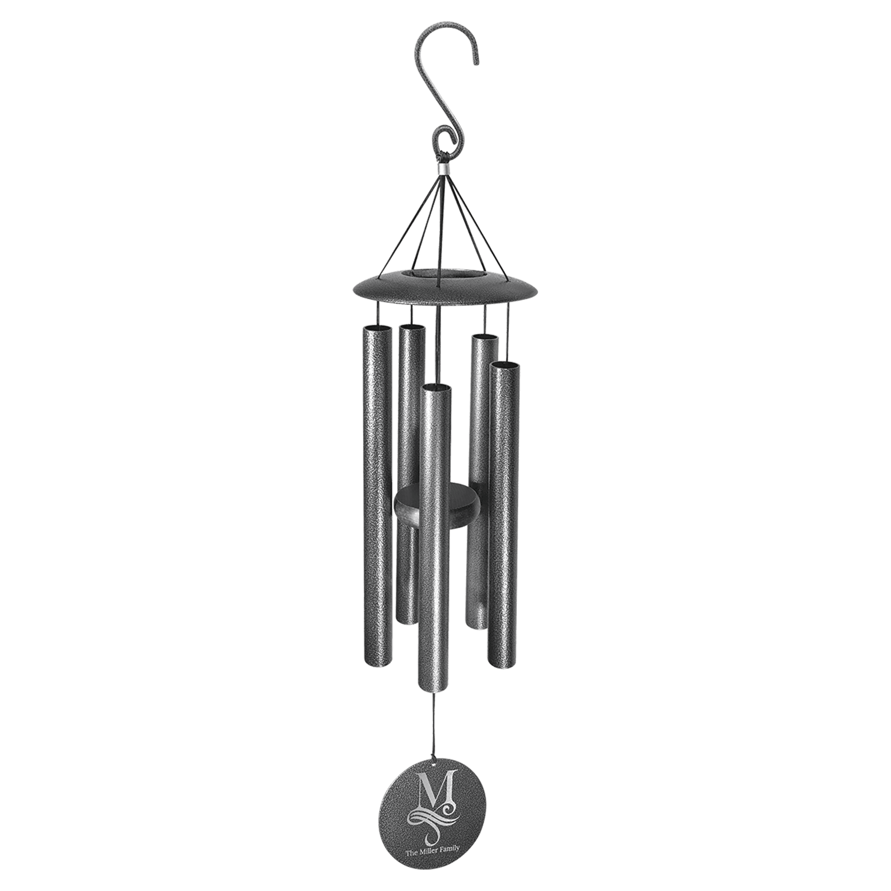 30" Black Powder Coated Aluminum Wind Chime