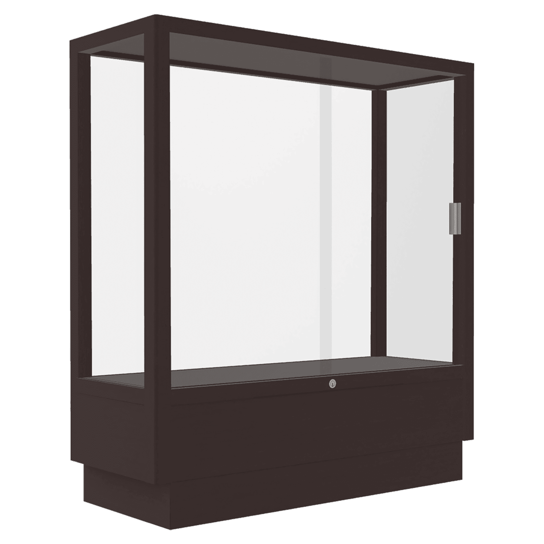 40"H x 36"W x 14"D Mordern Cherry Hardwood, White Back, Heritage Wood Display Case