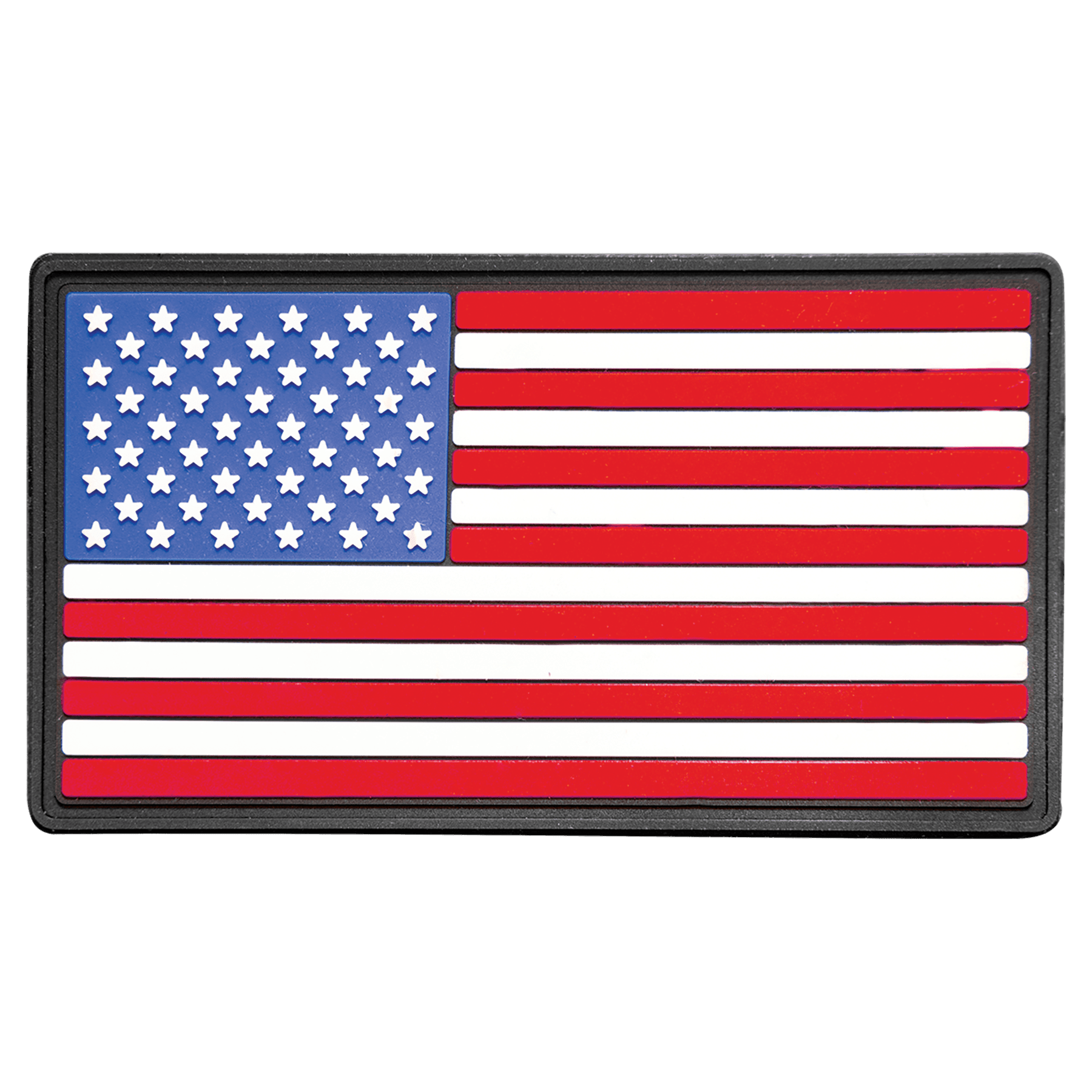 1 3/4" x 3 1/4" Red White and Blue American Flag PVC Patch with Kota Pro Adhesive