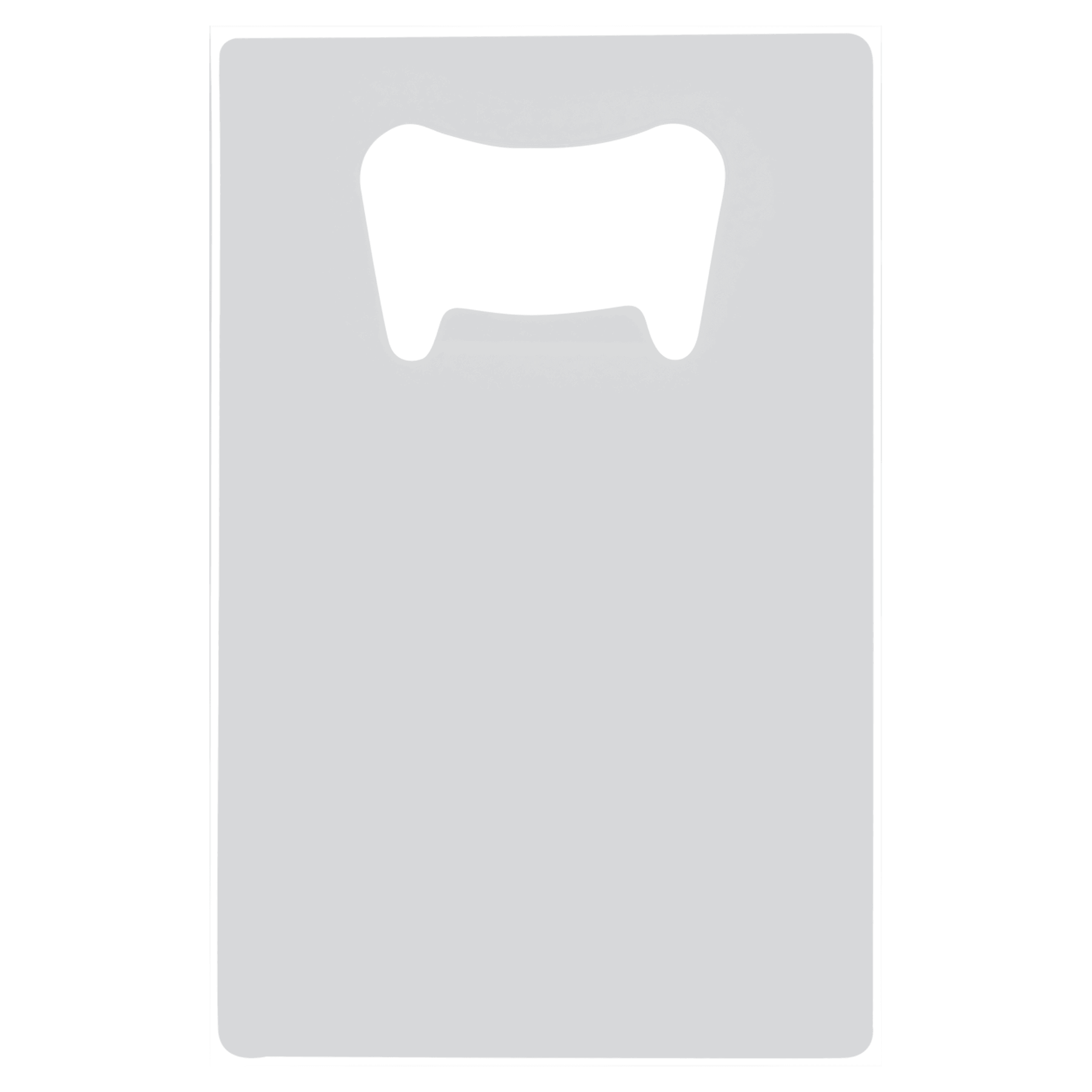 2 1/8" x 3 3/8" Sublimatable White Stainless Steel Bottle Opener