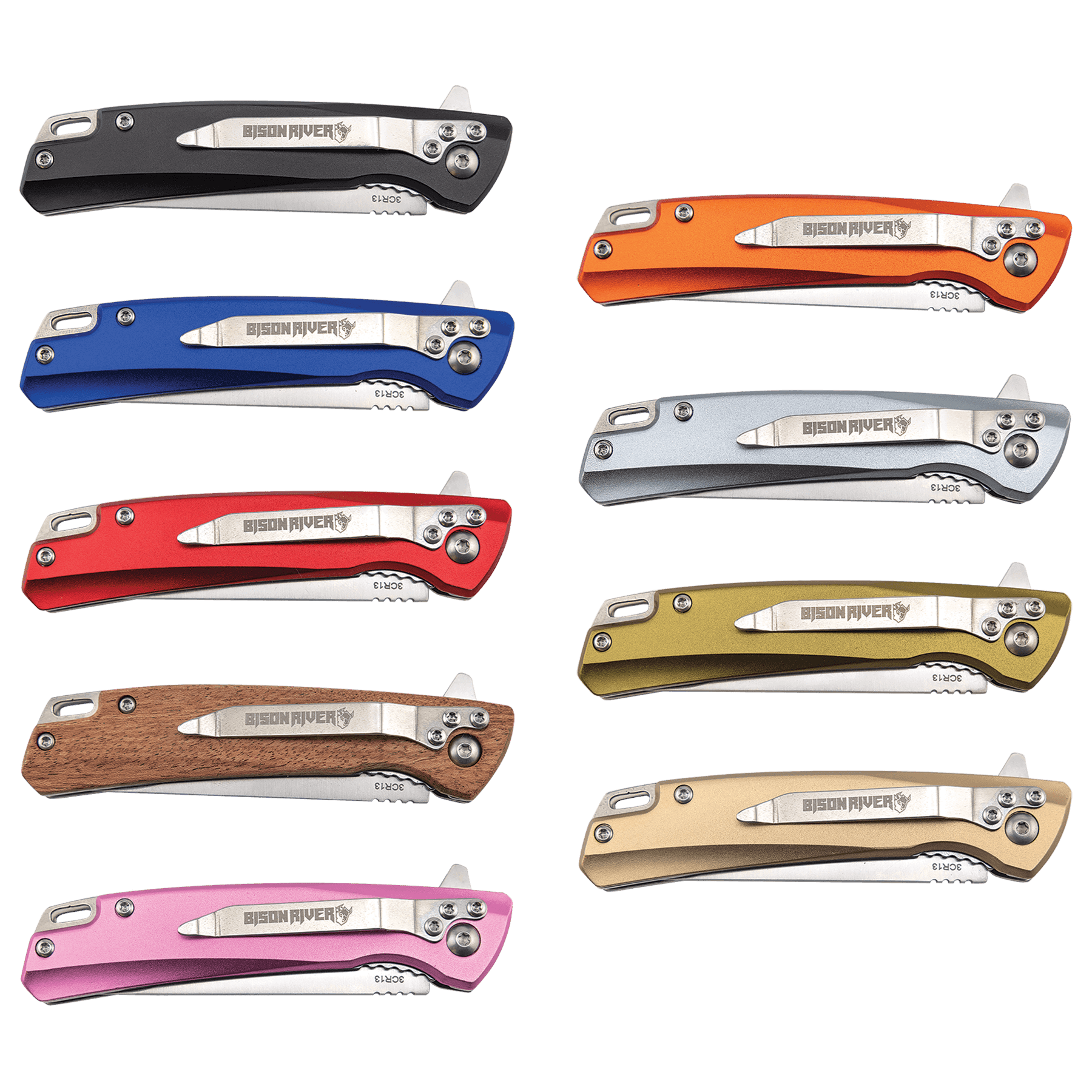 Bison River 4" Everyday Carry Knife with Ball Bearing Open Mechanism Sample Set