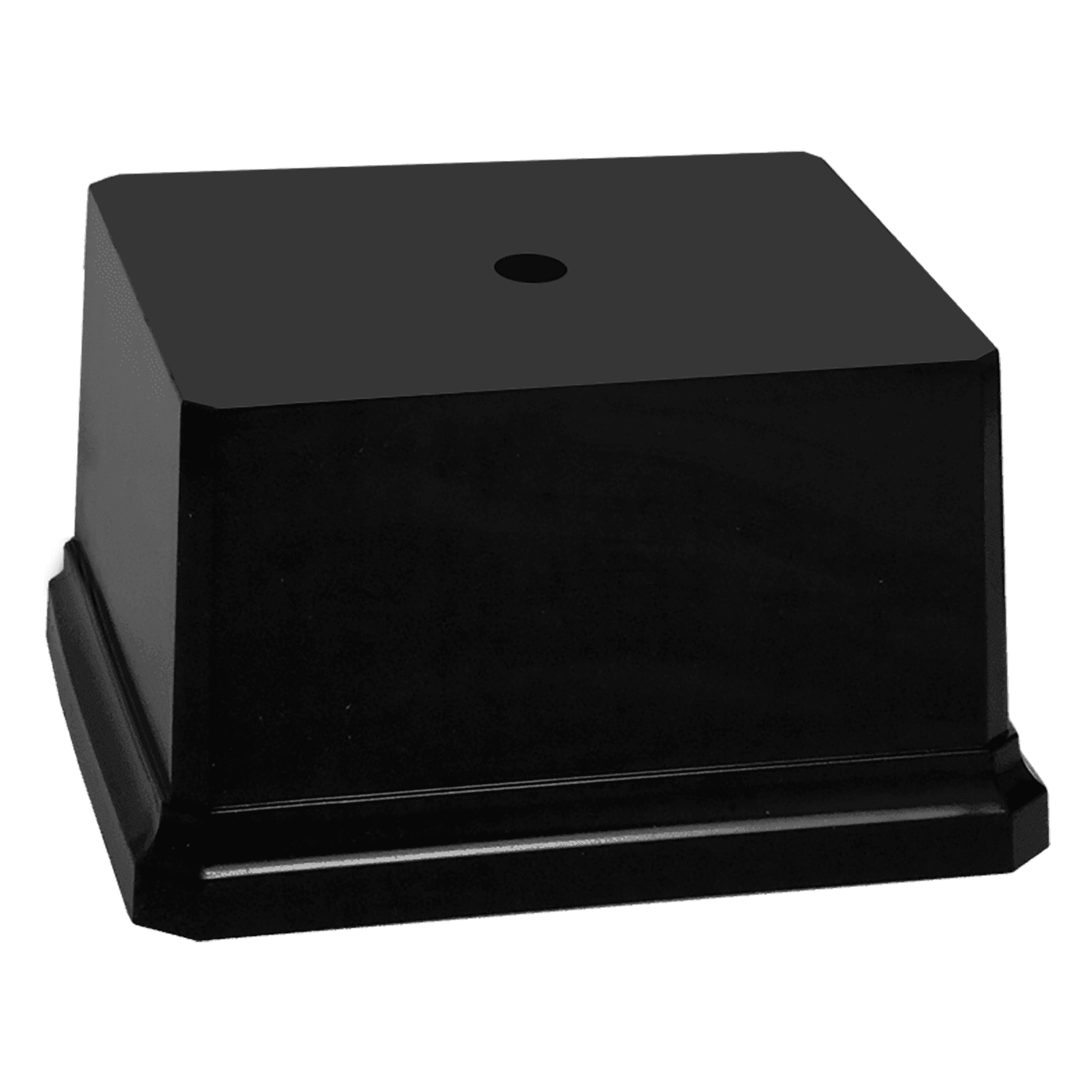 6 1/2" x 6 1/2" Gloss Black Square Plastic Replacement Base for CZC609