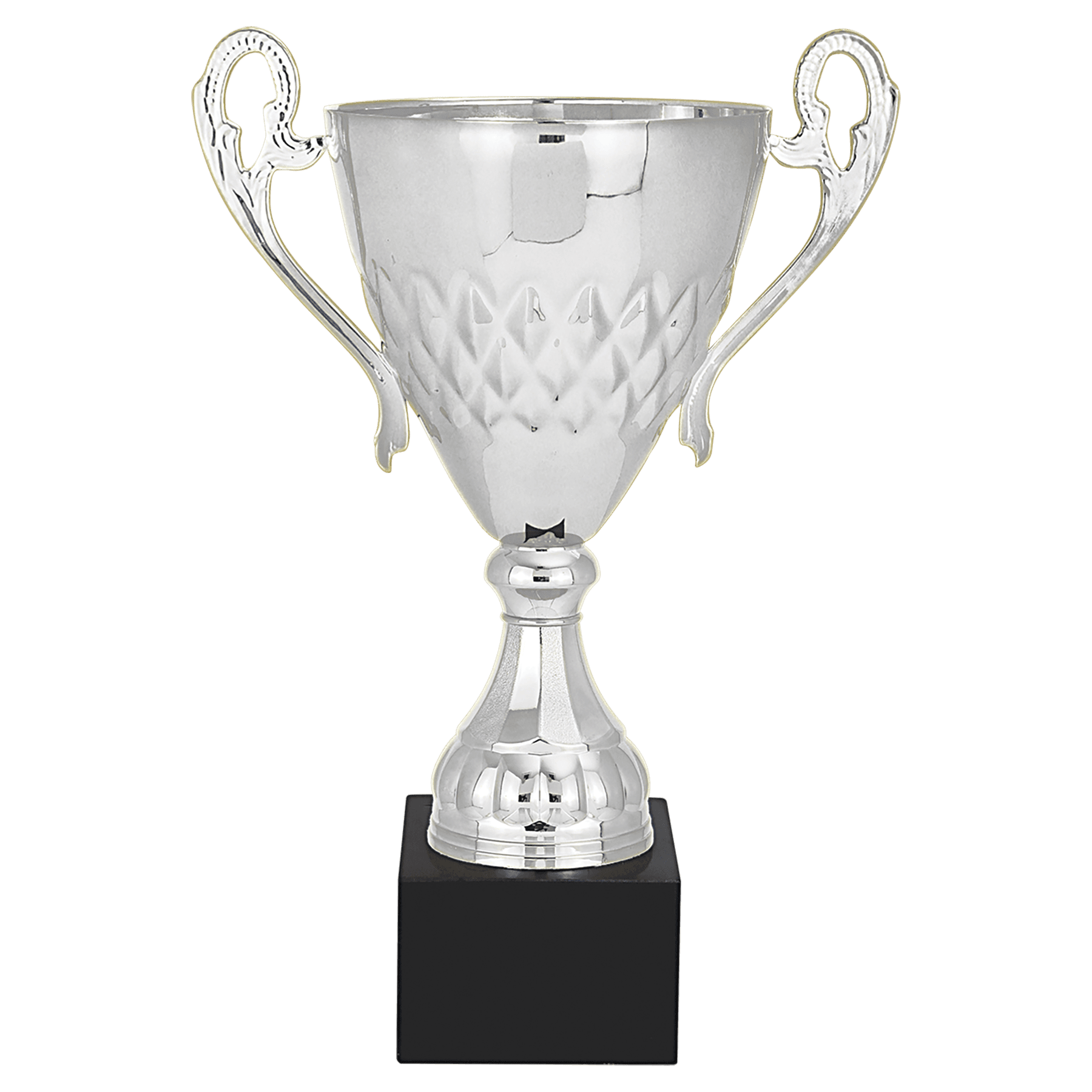 13 3/4" Silver Completed Metal Cup with Black Marble Base