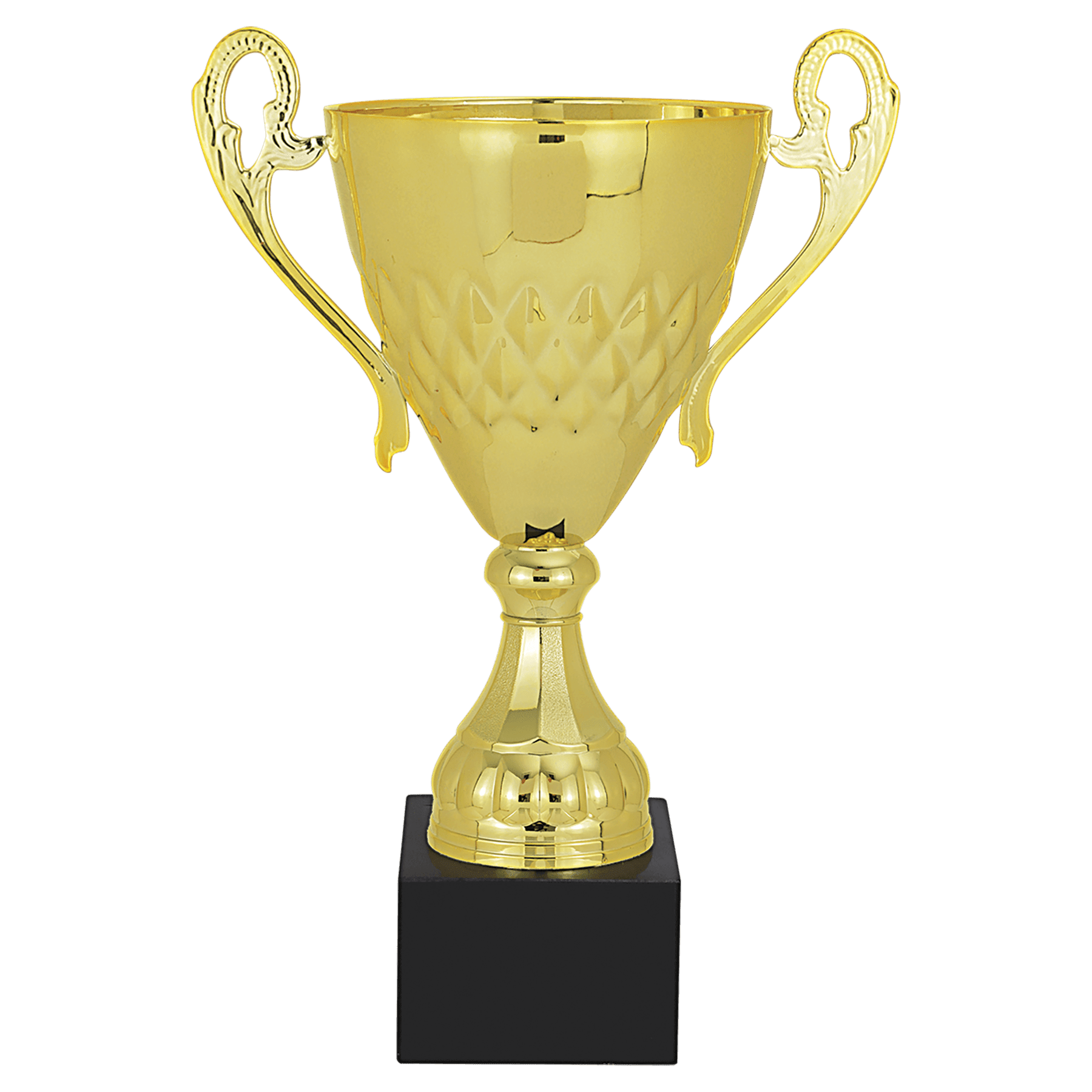 13 3/4" Gold Completed Metal Cup with Black Marble Base