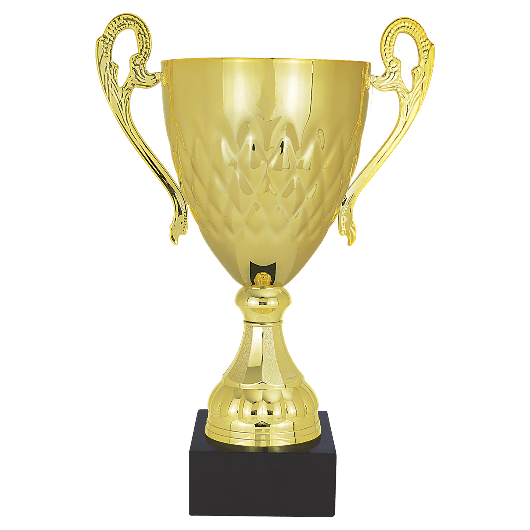 19 3/4" Gold Completed Metal Cup with Black Marble Base