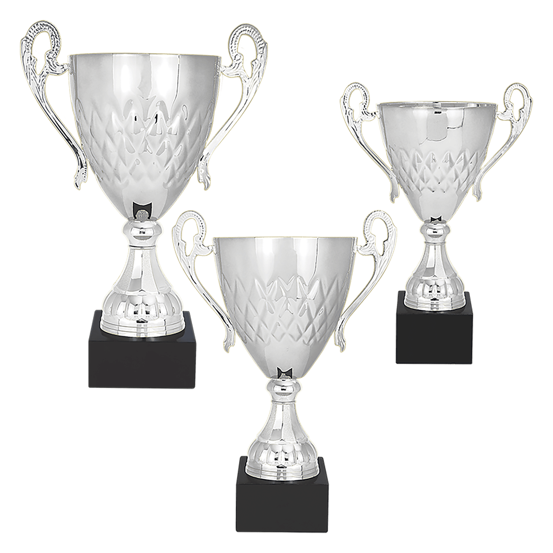 Silver Completed Metal Cup with Black Marble Base Sample Set