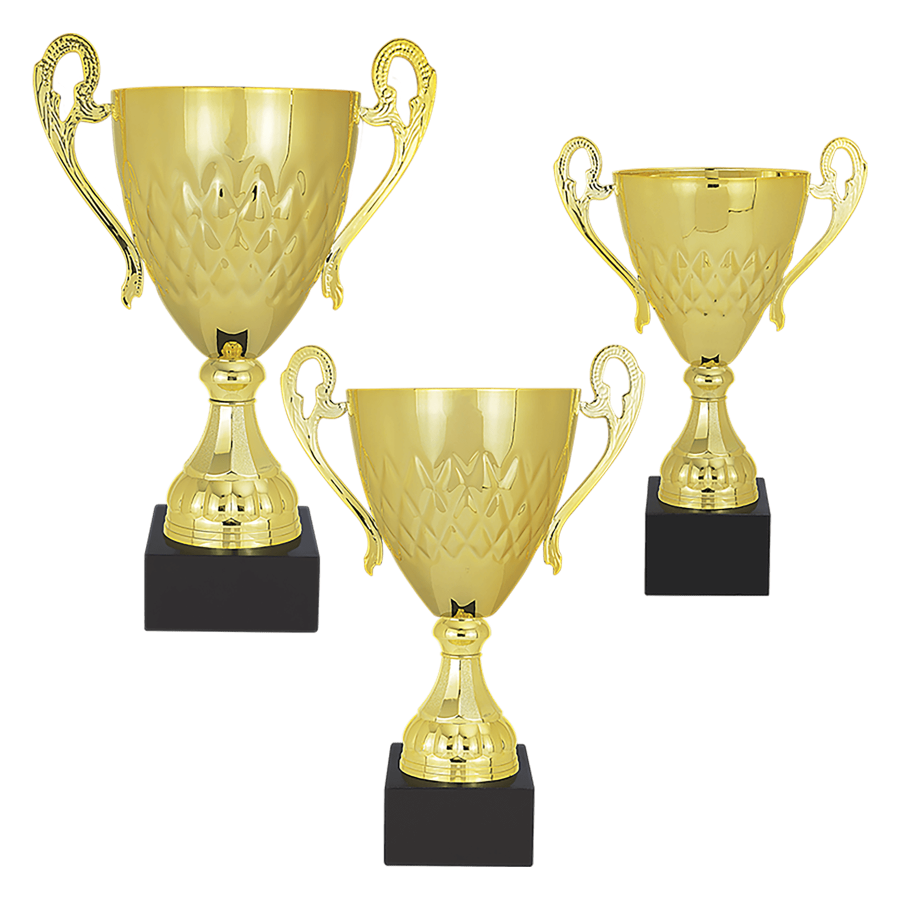 Gold Completed Metal Cup with Black Marble Base Sample Set