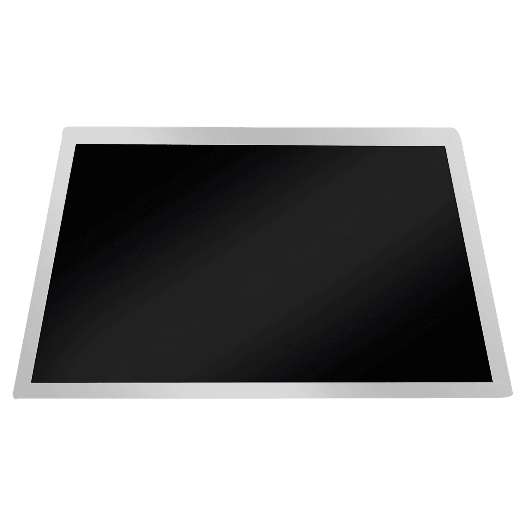 1 1/2" x 2 7/8" Laserable Aluminum Black Plate with Silver Border