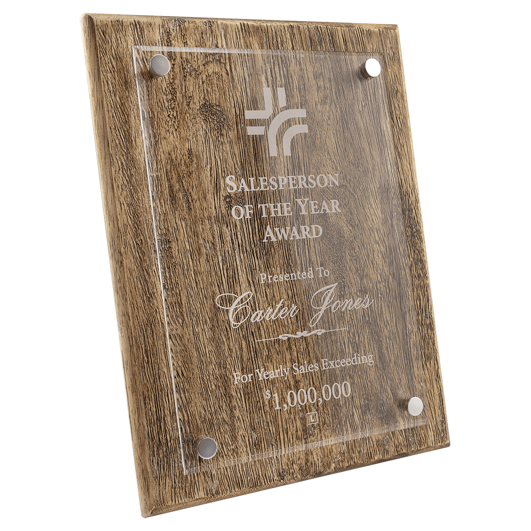 9" x 12" Barnwood Floating Acrylic Plaque