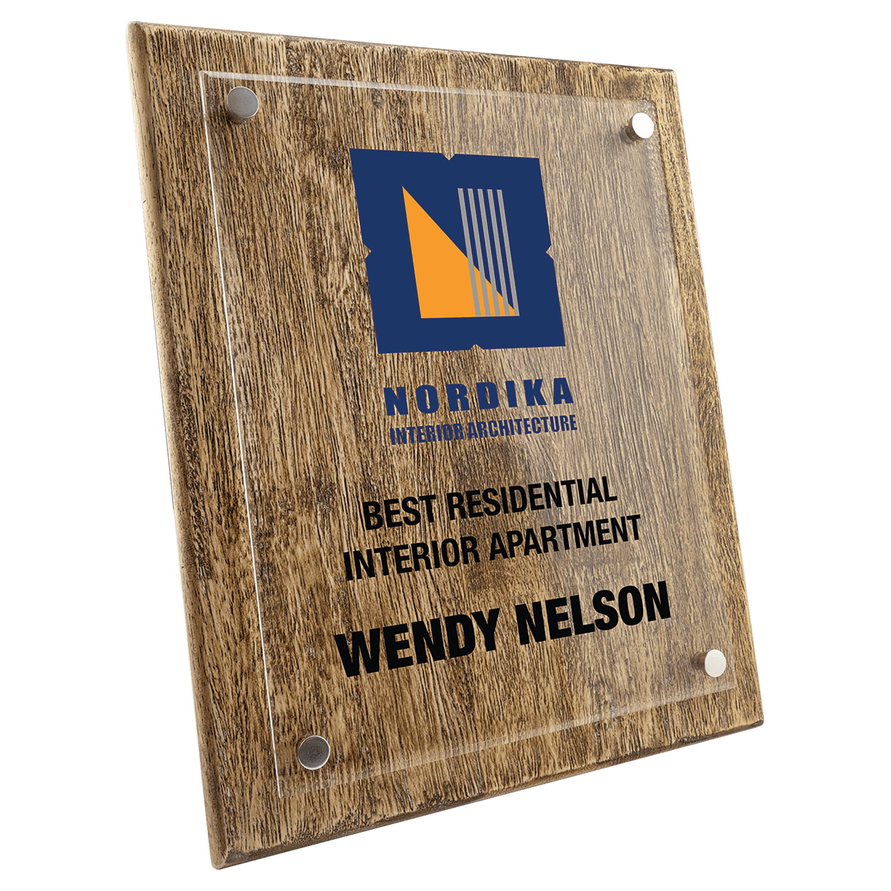 10 1/2" x 13" Barnwood Floating Acrylic Plaque