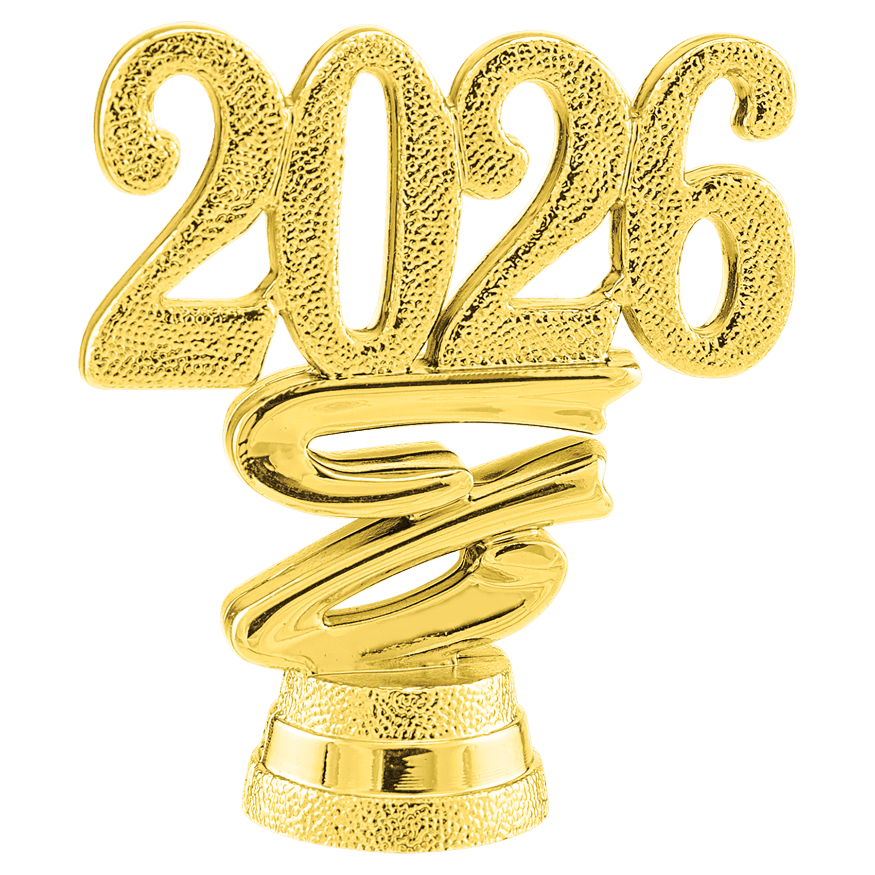 2" Gold "2026" Ribbon Trim