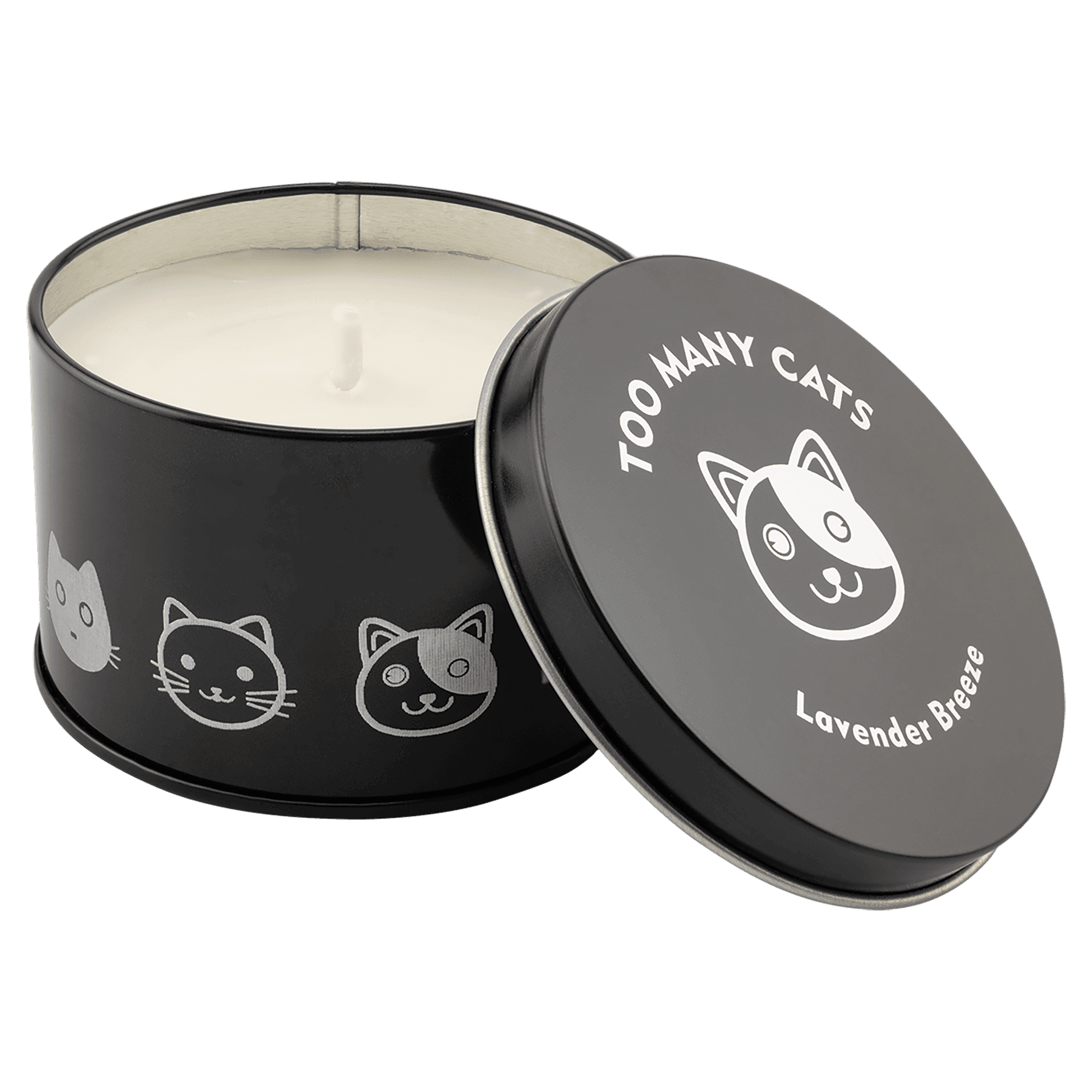 5.3 oz. Wild Lavender Candle in a Black Metal Tin