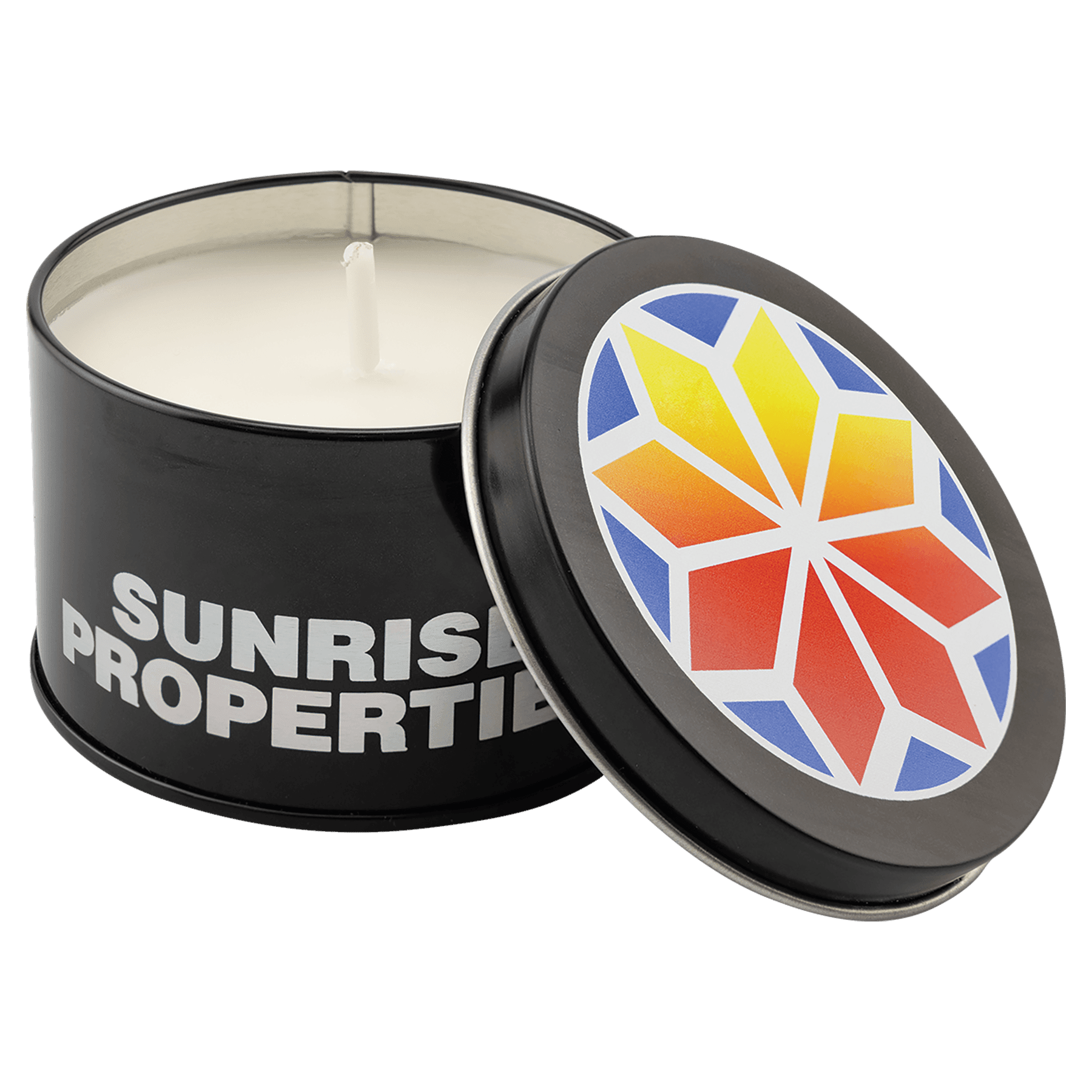 5.3 oz. Tropical Sunrise Candle in a Black Metal Tin
