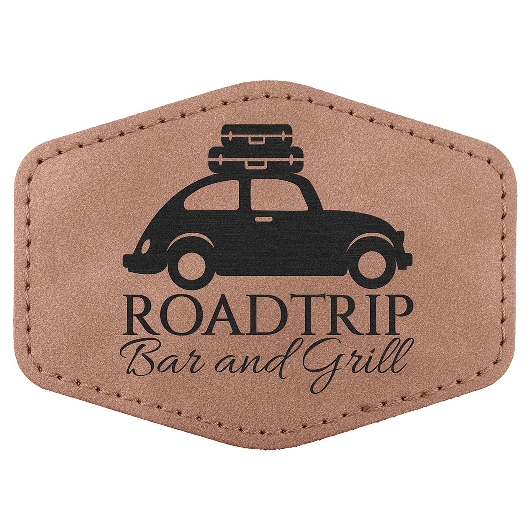 Hex Patch with Kota Pro Adhesive - Laserable Leatherette, Creekside Collection 3 1/2" x 2 1/2", Blush