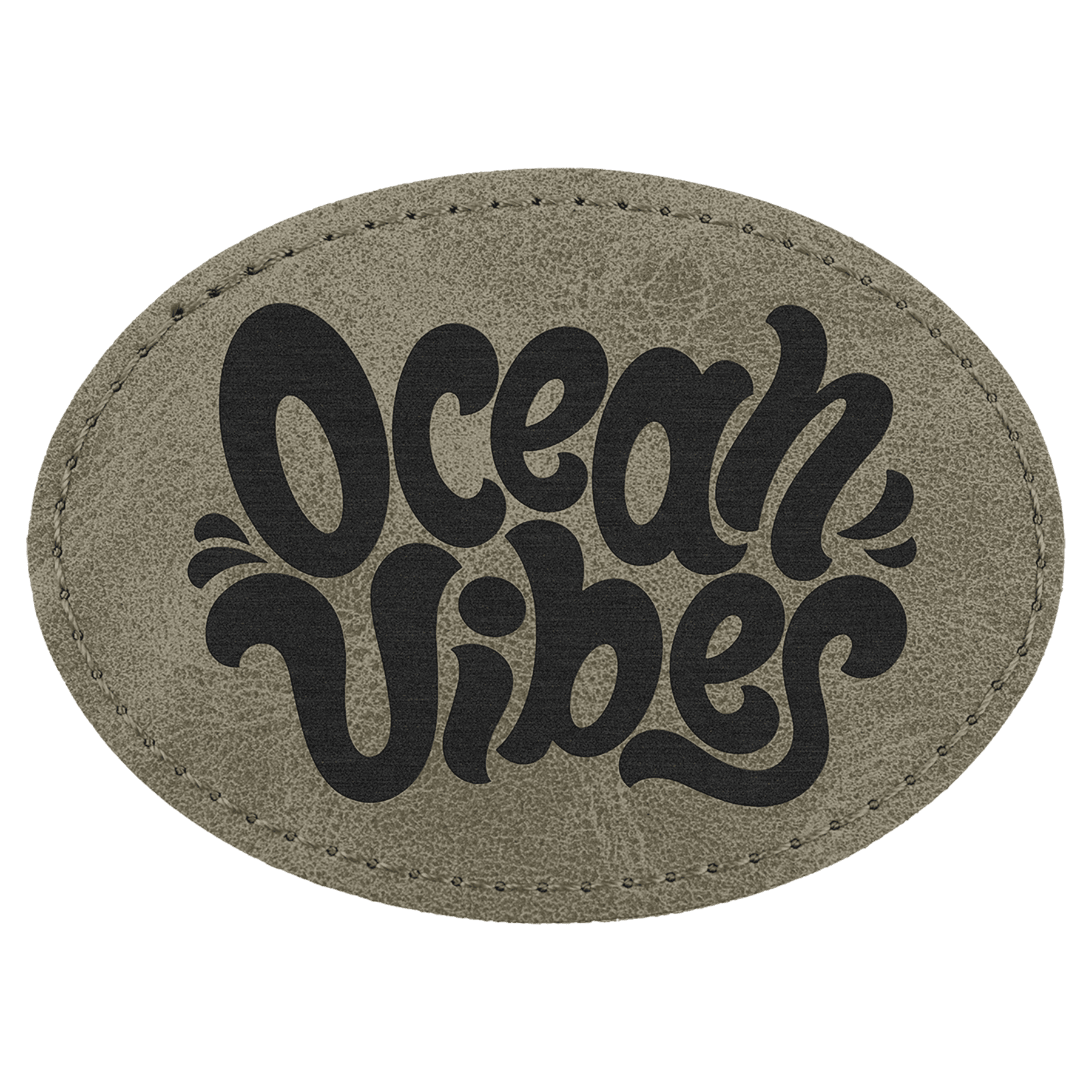 Oval Patch with Kota Pro Adhesive - Laserable Leatherette, Creekside Collection 3 1/2" x 2 1/2", Light Green