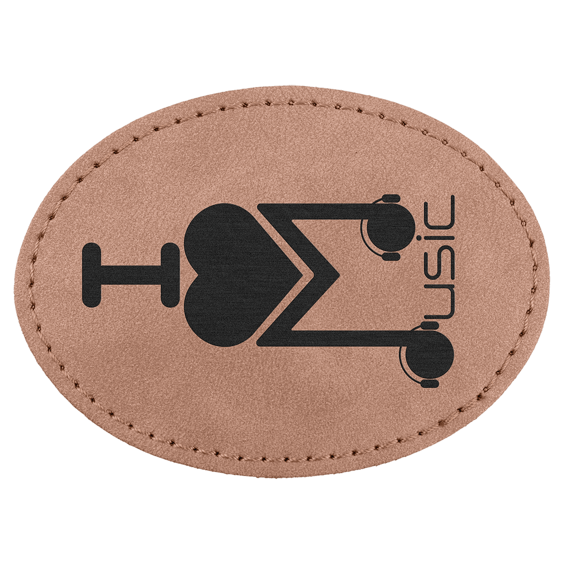 Oval Patch with Kota Pro Adhesive - Laserable Leatherette, Creekside Collection 3 1/2" x 2 1/2", Blush