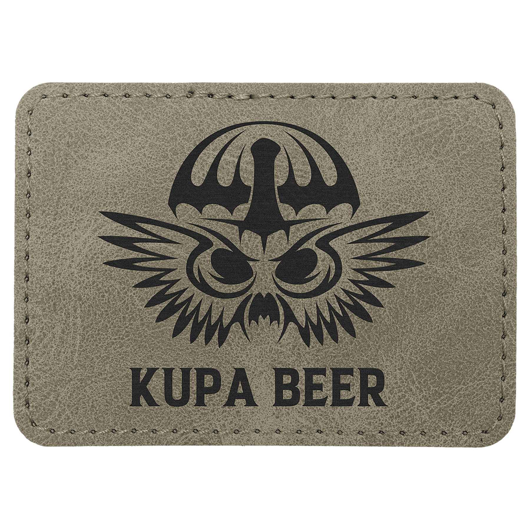 3 1/2" x 2 1/2" Light Green Premier Laserable Leatherette Rectangle Patch with Kota Pro Adhesive -Creekside Collection