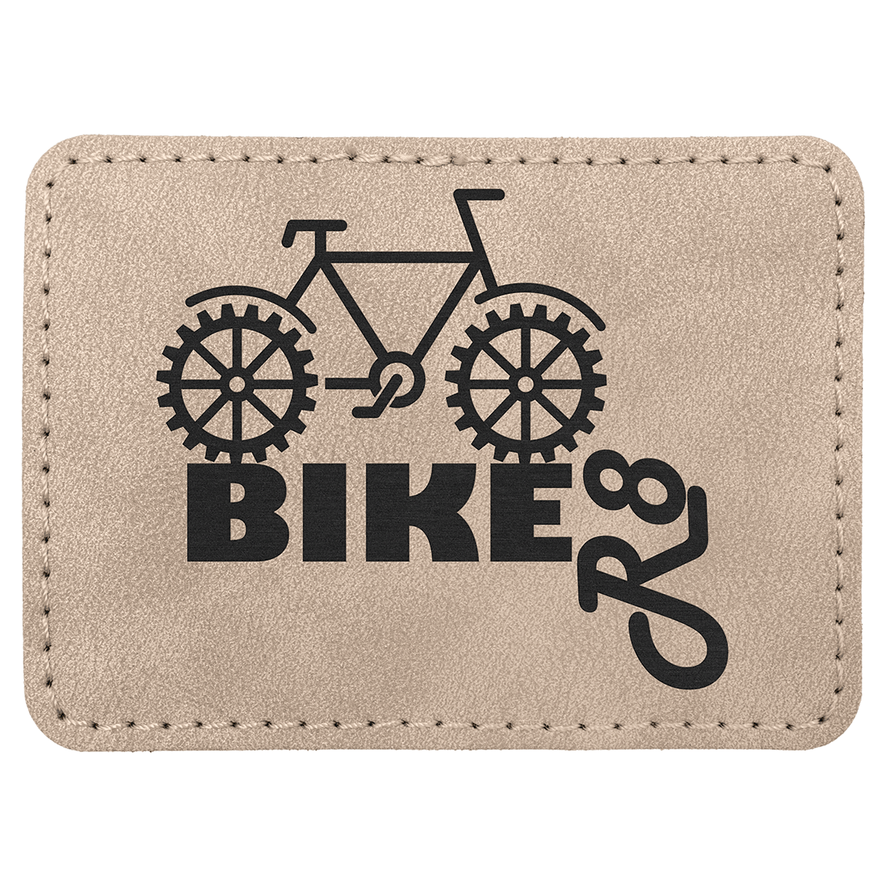 3 1/2" x 2 1/2" Light Tan Premier Laserable Leatherette Rectangle Patch with Kota Pro Adhesive - Creekside Collection