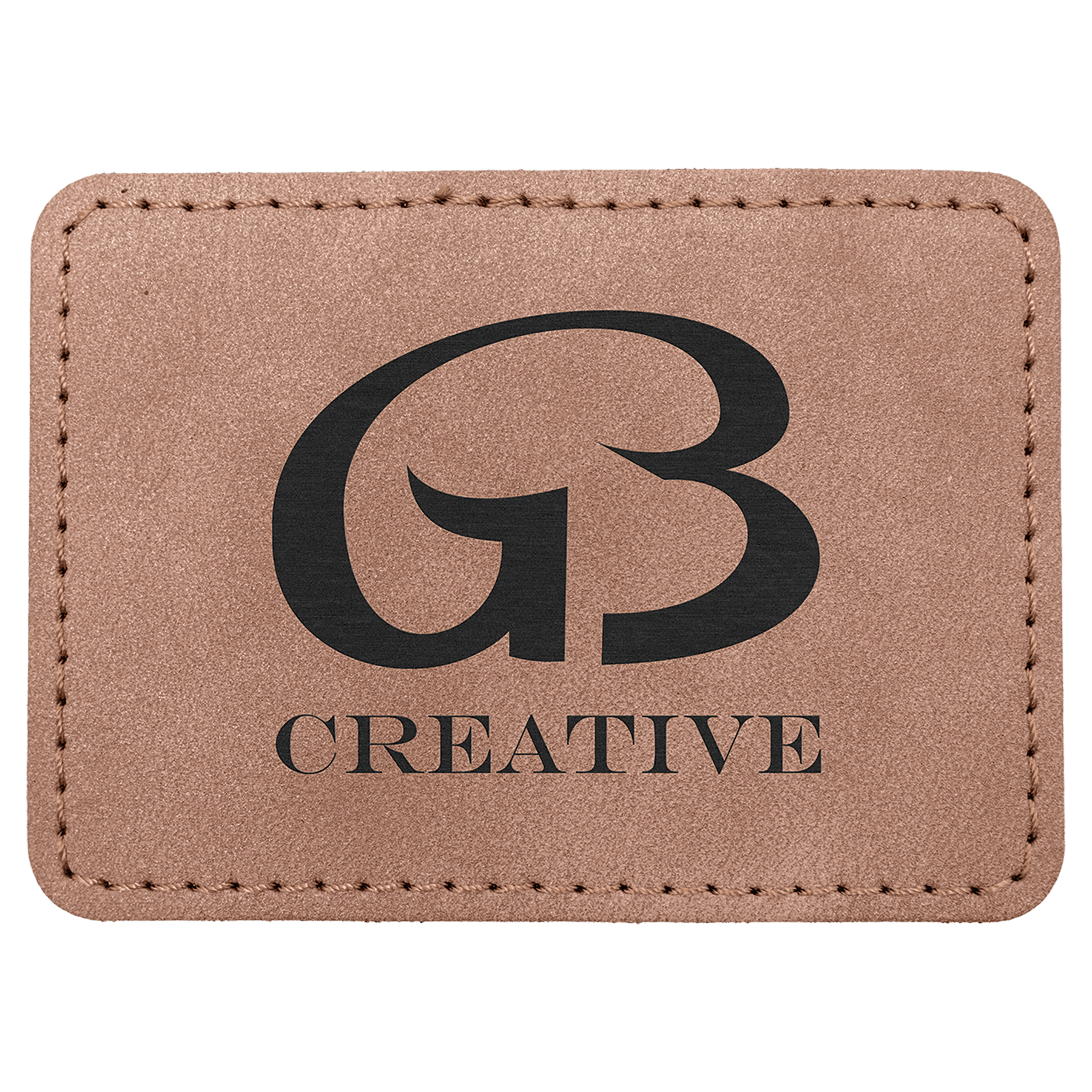 3 1/2" x 2 1/2" Blush Premier Laserable Leatherette Rectangle Patch with Kota Pro Adhesive - Creekside Collection