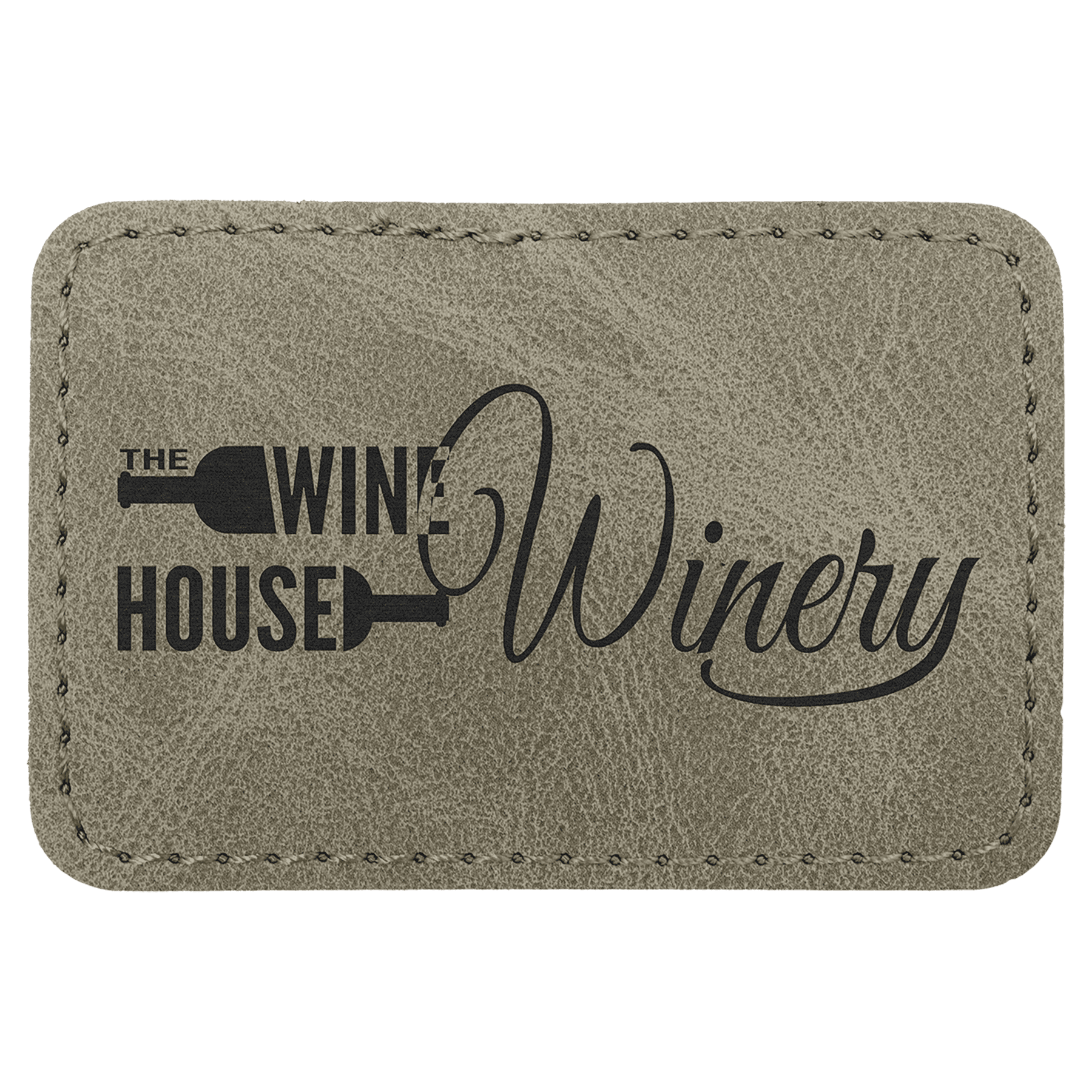 3" x 2" Light Green Premier Laserable Leatherette Rectangle Patch with Kota Pro Adhesive - Creekside Collection