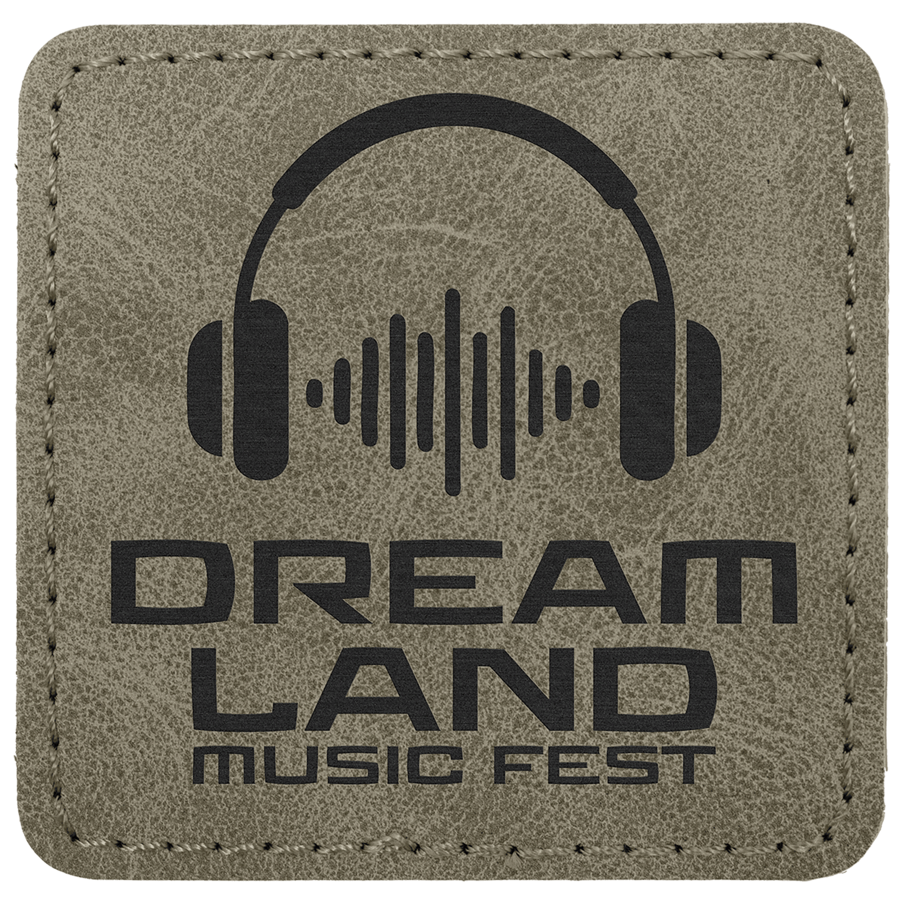 2 1/2" x 2 1/2" Light Green Premier Laserable Leatherette Square Patch with Kota Pro Adhesive - Creekside Collection