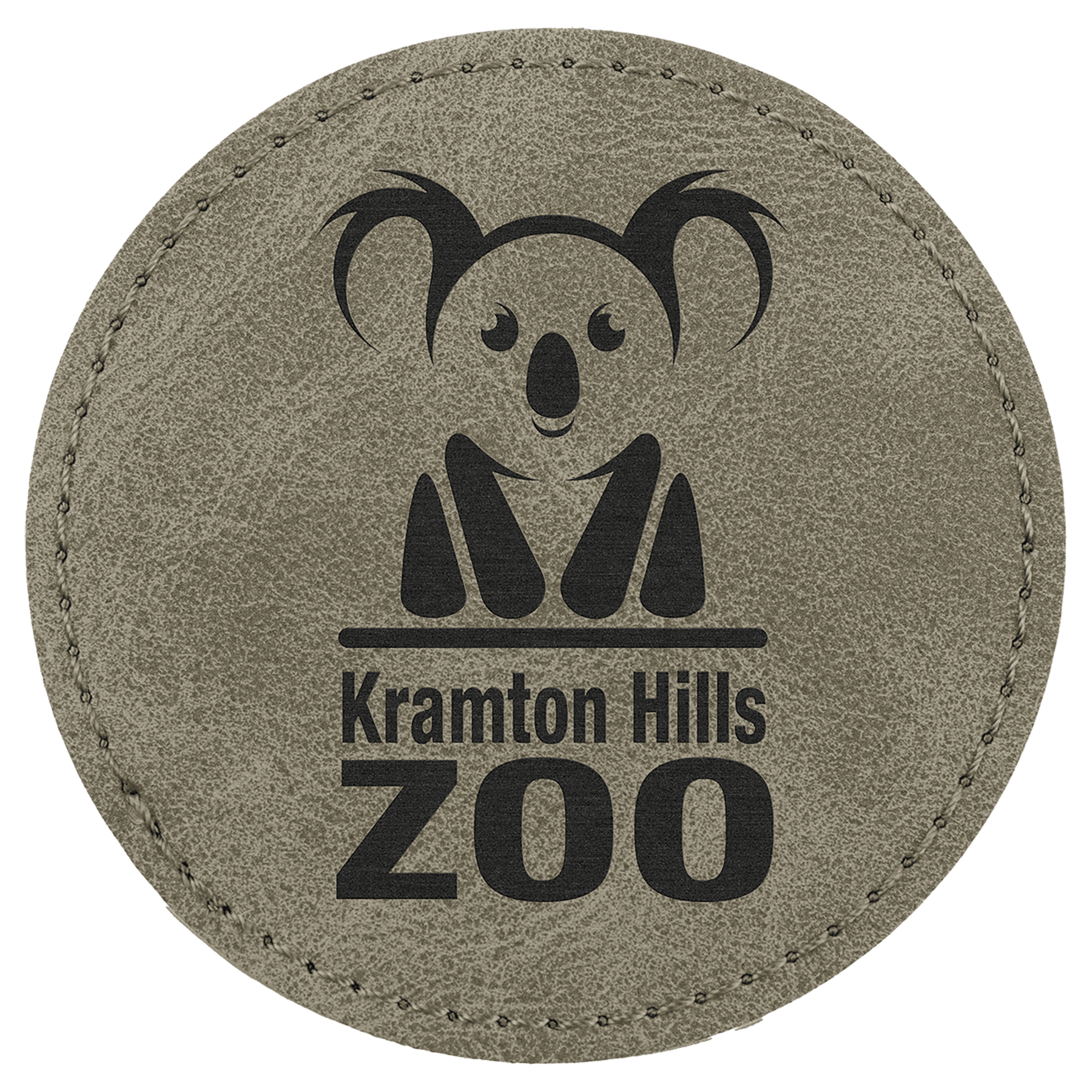 3" Light Green Premier Laserable Leatherette Round Patch with Kota Pro Adhesive - Creekside Collection