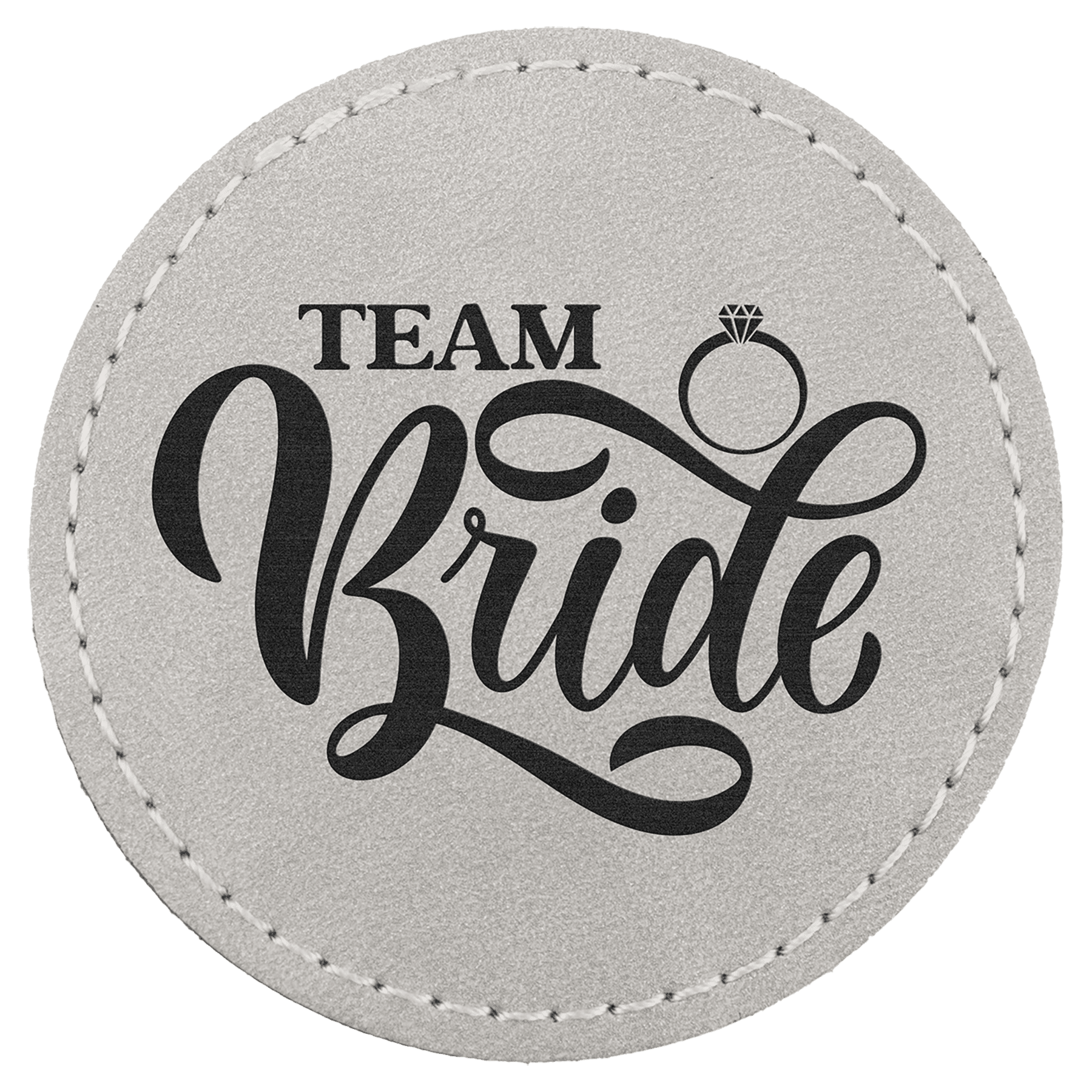 2 1/2" Light Gray Premier Laserable Leatherette Round Patch with Kota Pro Adhesive - Creekside Collection