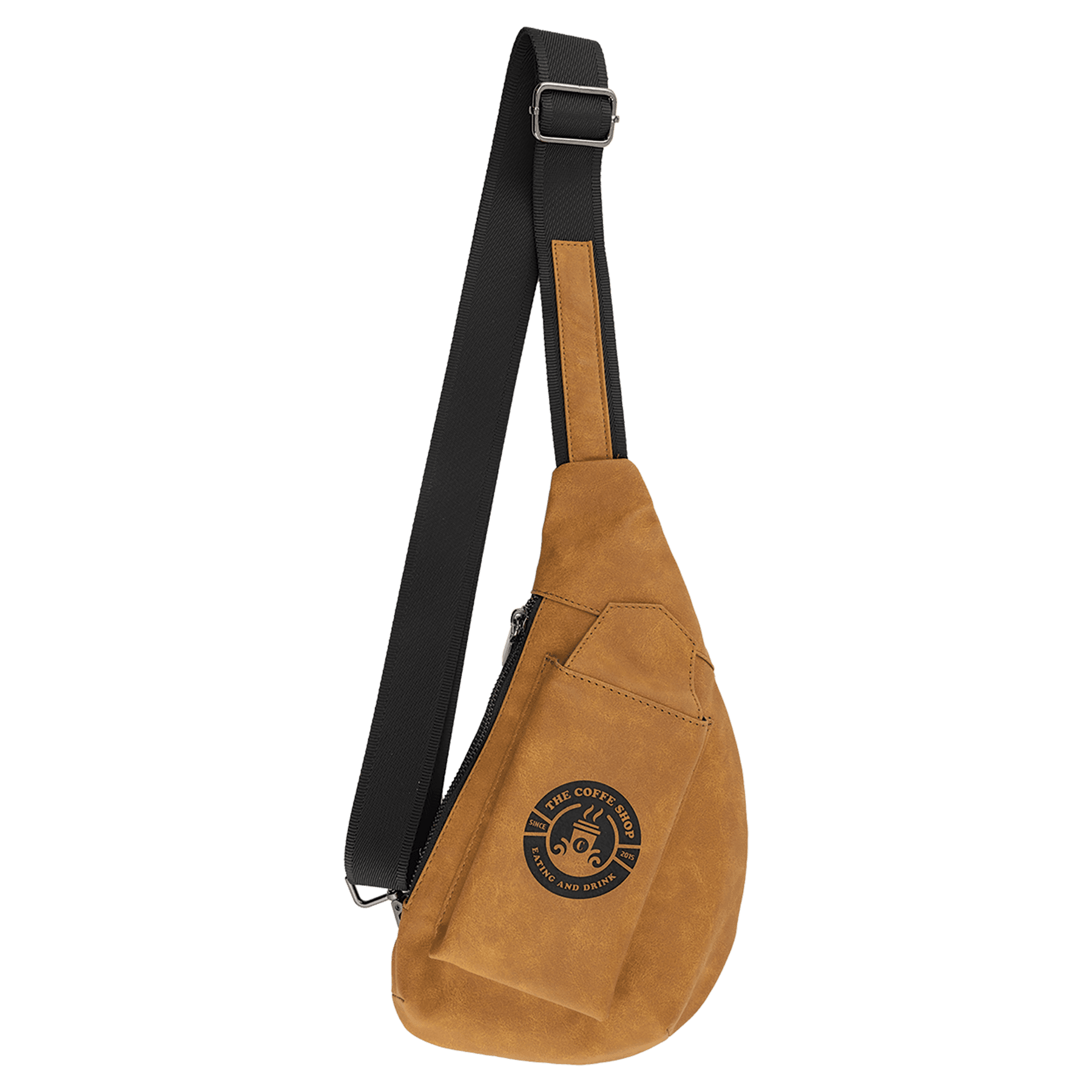 Crescent Bag - Laserable Leatherette, Creekside Collection, Light Brown