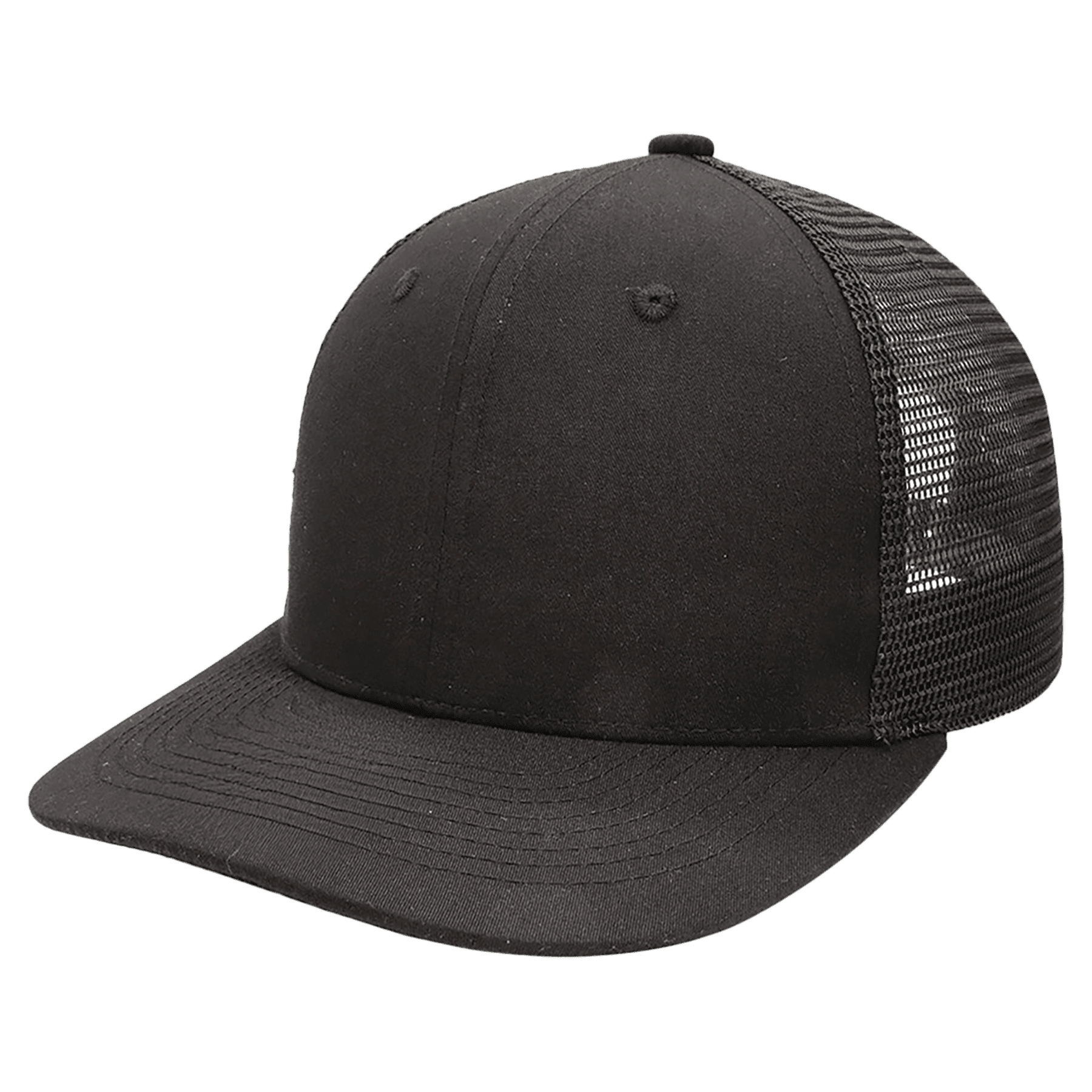 Black/Black BrimCo 100 Trucker Hat